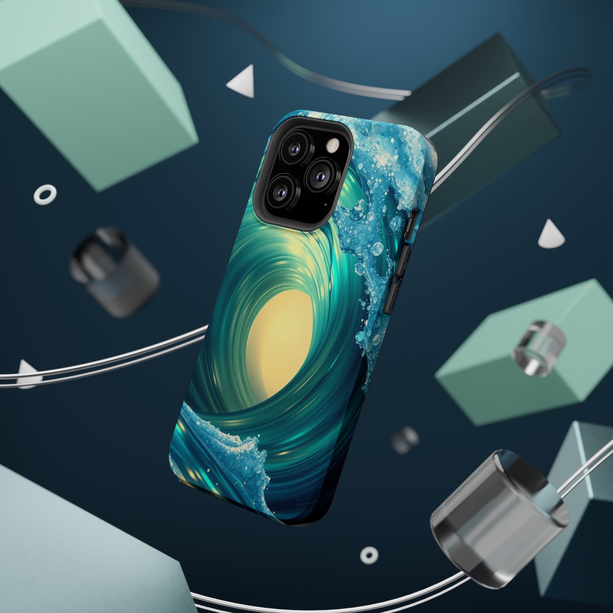 iPhone Ocean Wave Crash Holographic Iridescent Soft iPhone Finish · iPhone Case