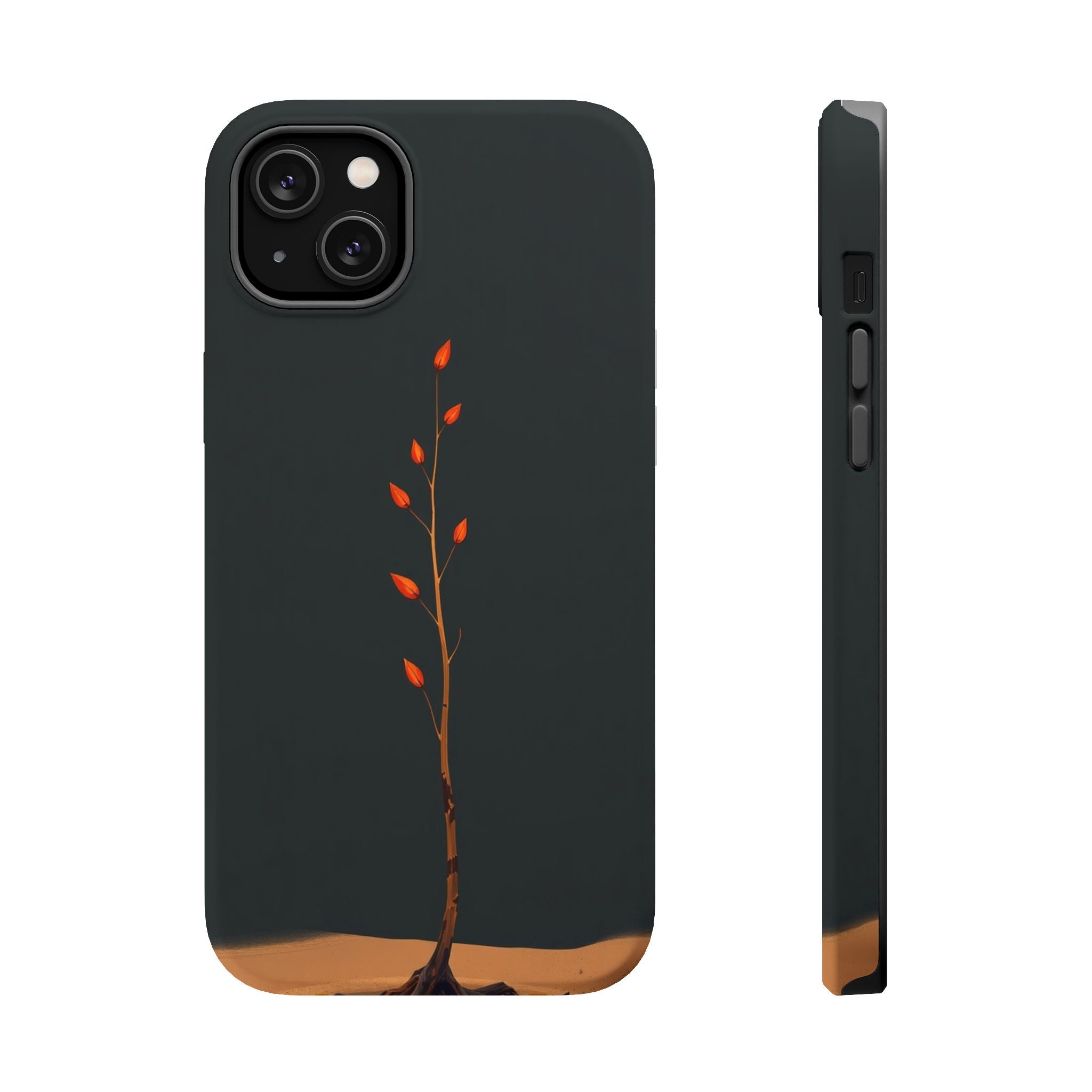 iPhone Burnt Orange And Sand Minimalist Stem Slim iPhone Everyday · iPhone Case