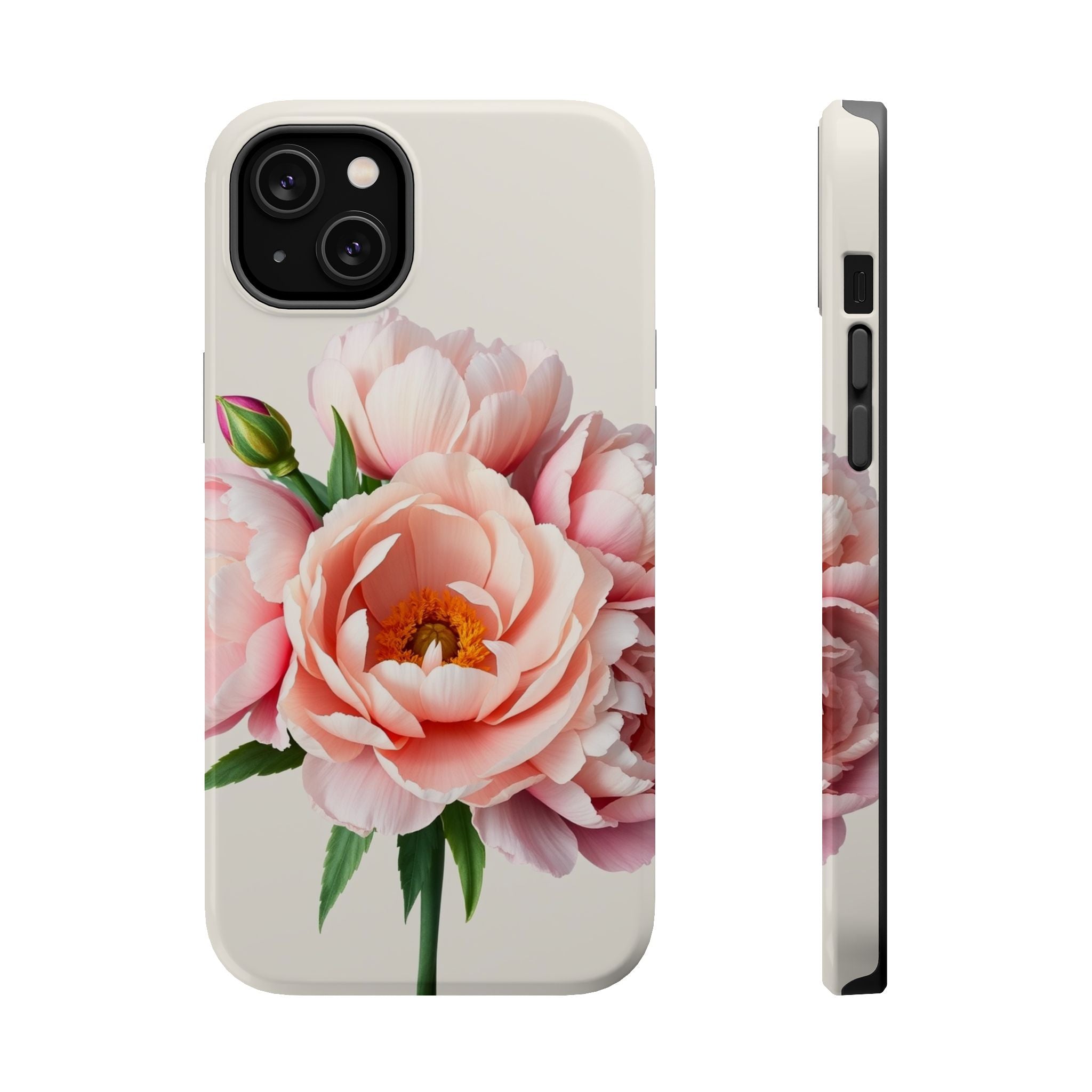 iPhone Serene Peony Bouquet Design Bold Modern Everyday Snap Case · iPhone Case