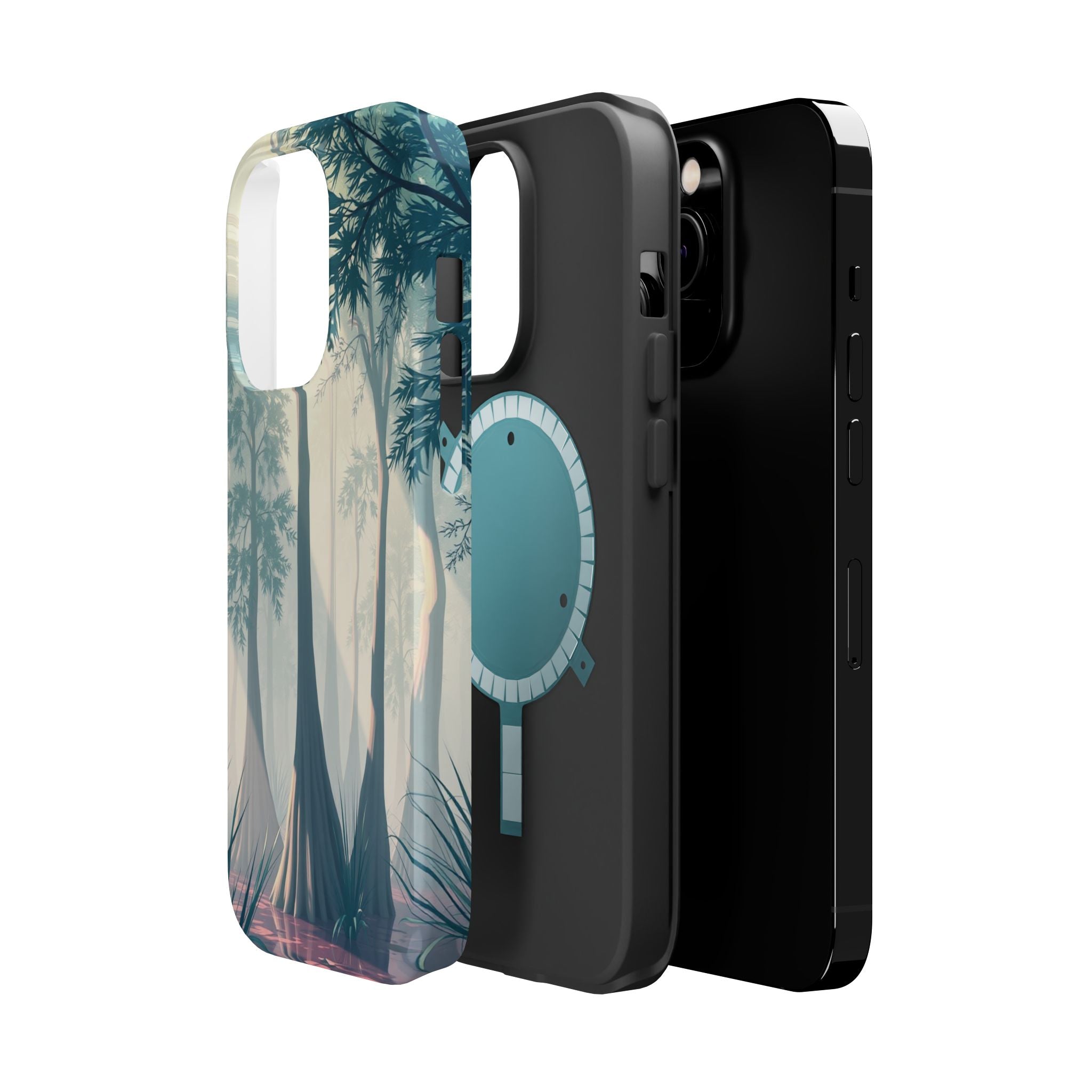 iPhone Mint And Blush Cypress Swamp Slim Everyday Designer Case · iPhone Case