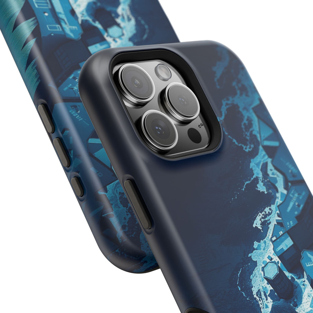 iPhone Midnight Blue And Silver Shoreline Aerial Clean iPhone Minimal · iPhone C