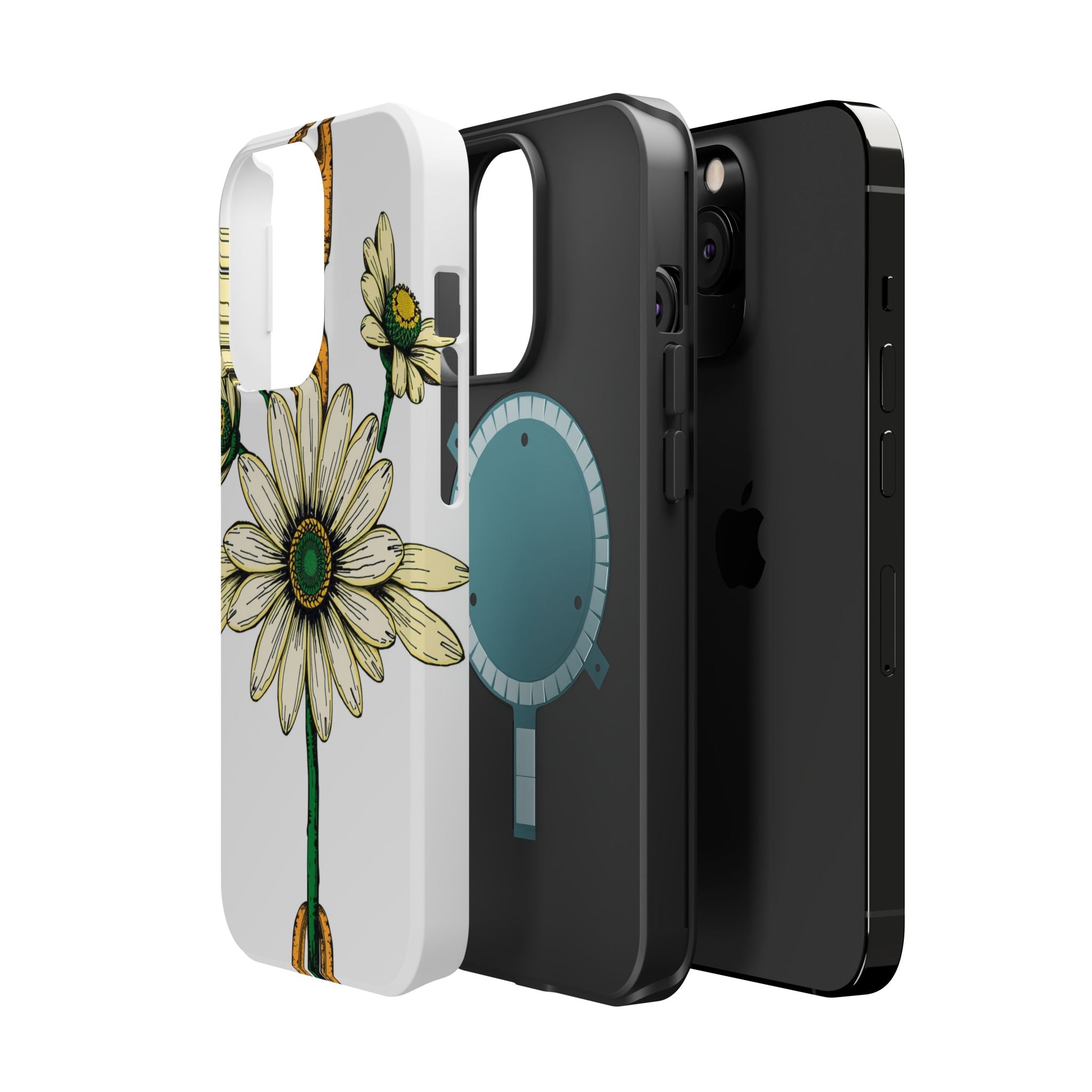 iPhone Daisy Chain Dark Gothic Ink Bold Modern Everyday Snap Case · iPhone Case