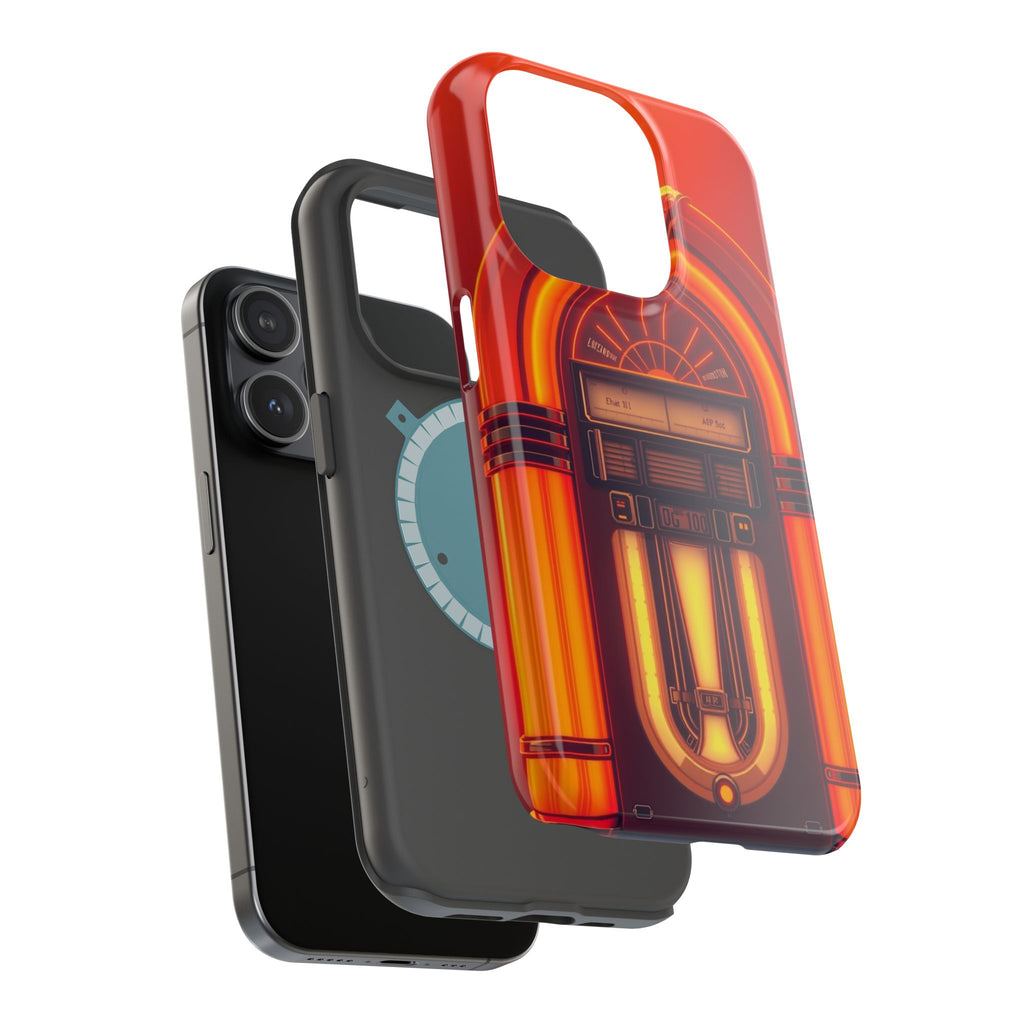 iPhone Jukebox Glow Neon Cyberpunk Bold Modern Everyday Snap Case · iPhone Case