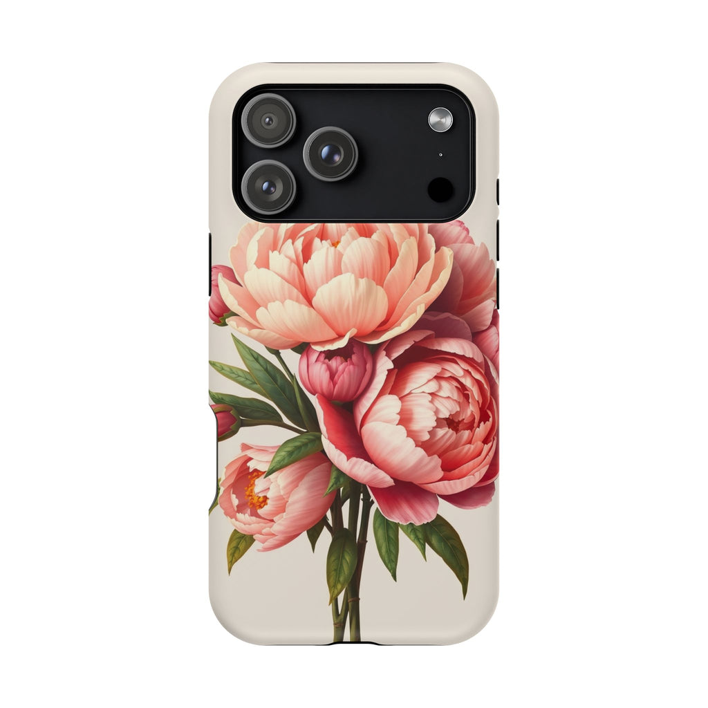 iPhone Rose Pink And Cream Peony Bouquet Slim Everyday iPhone Designer · iPhone