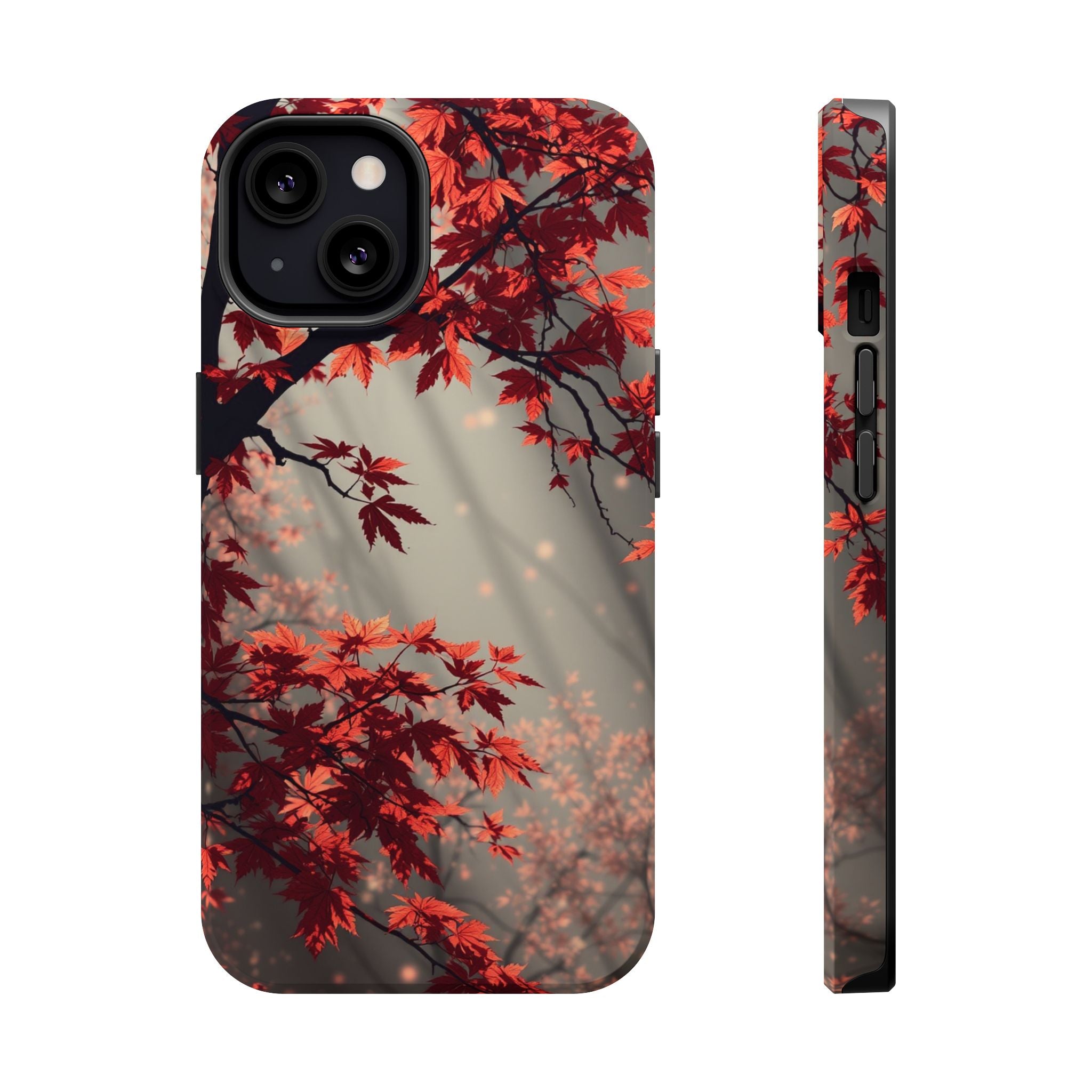 iPhone Charcoal And Copper Autumn Maple Slim Everyday iPhone 17 · iPhone Case