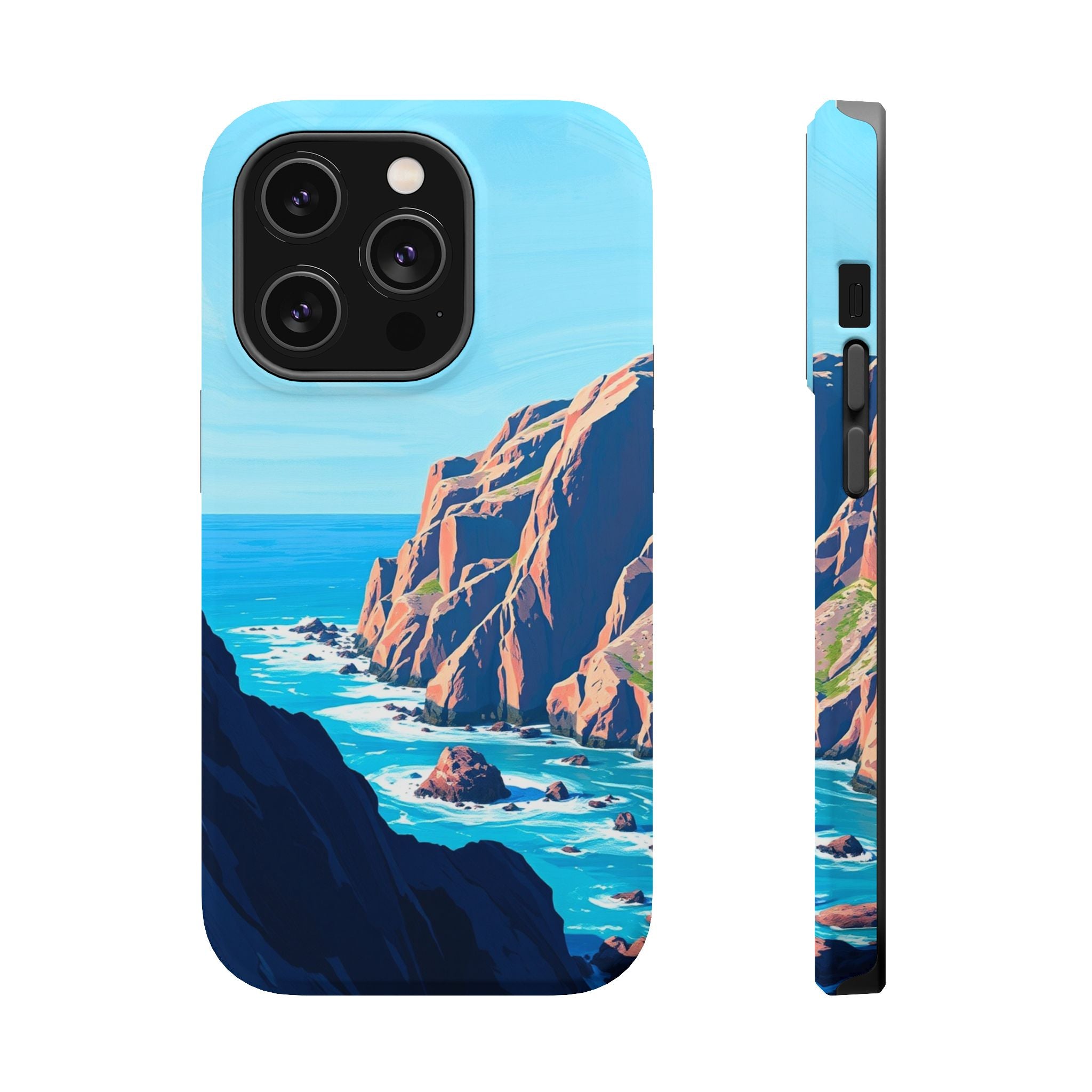 iPhone Rocky Coastline Oil Painting Impressionist iPhone Clean Minimal · iPhone