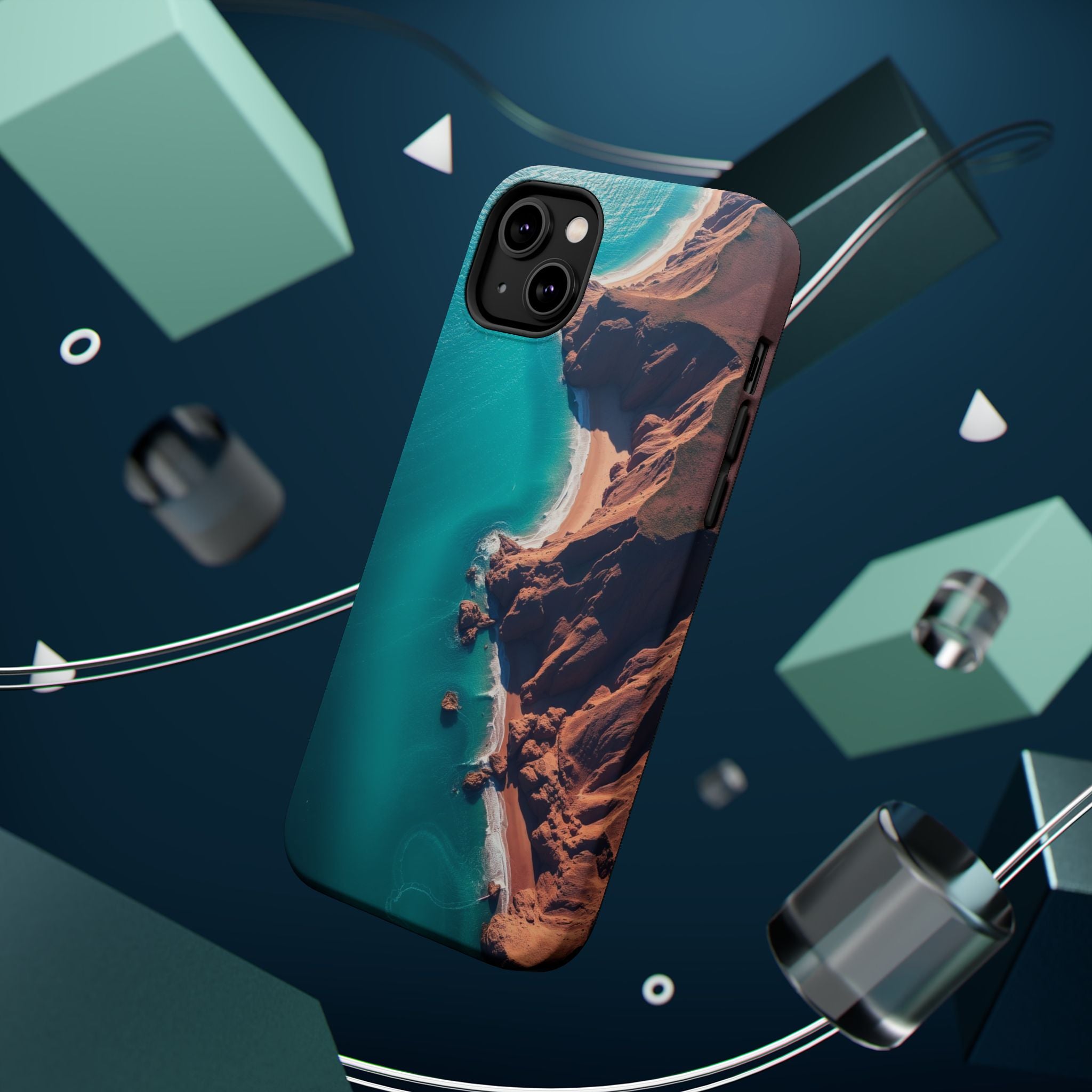 iPhone Shoreline Aerial Abstract Geometric Slim iPhone Everyday · iPhone Case