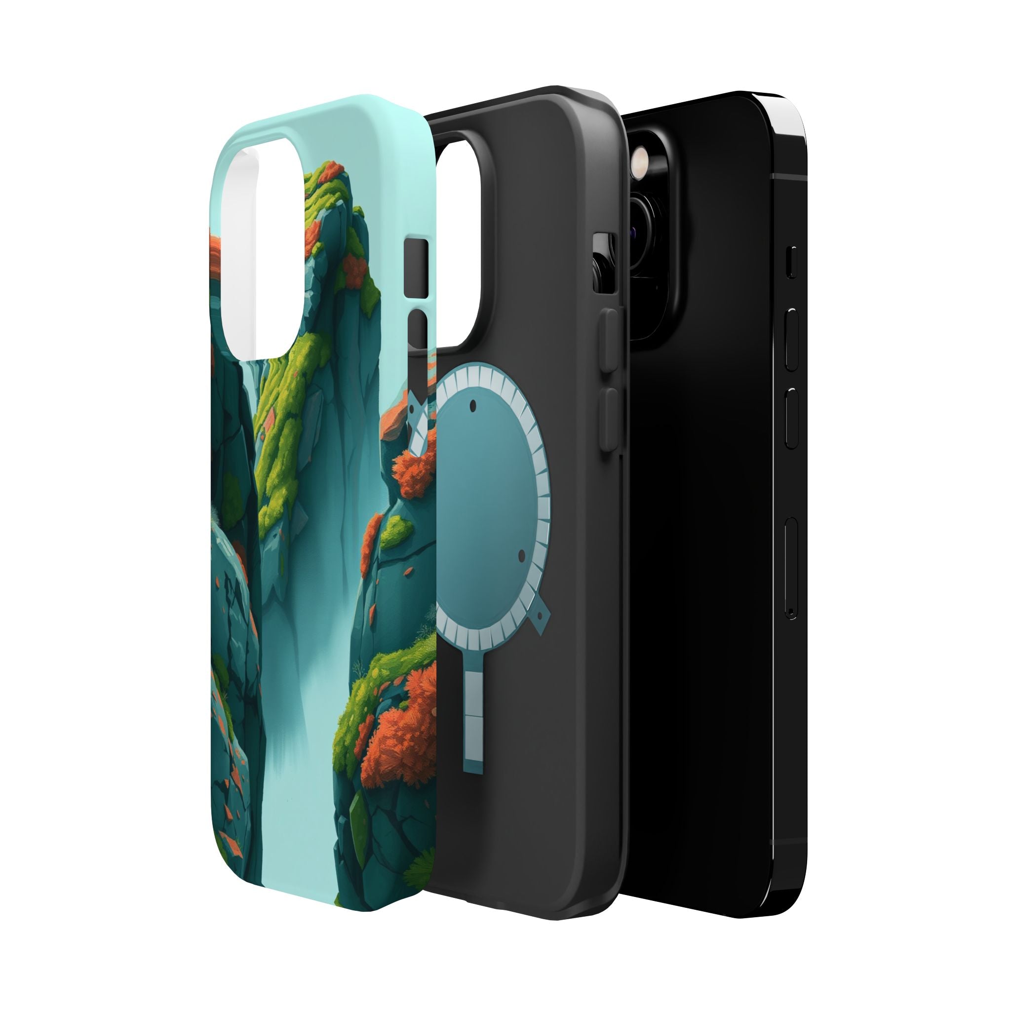 iPhone Moss Covered Rocks Oil Painting Impressionist iPhone Slim · iPhone Case