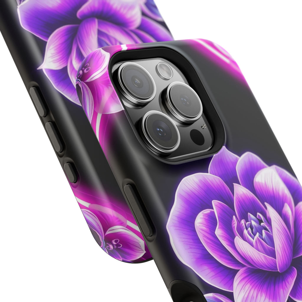 iPhone Floral Ombre Neon Cyberpunk Bold Modern Everyday Snap Case · iPhone Case