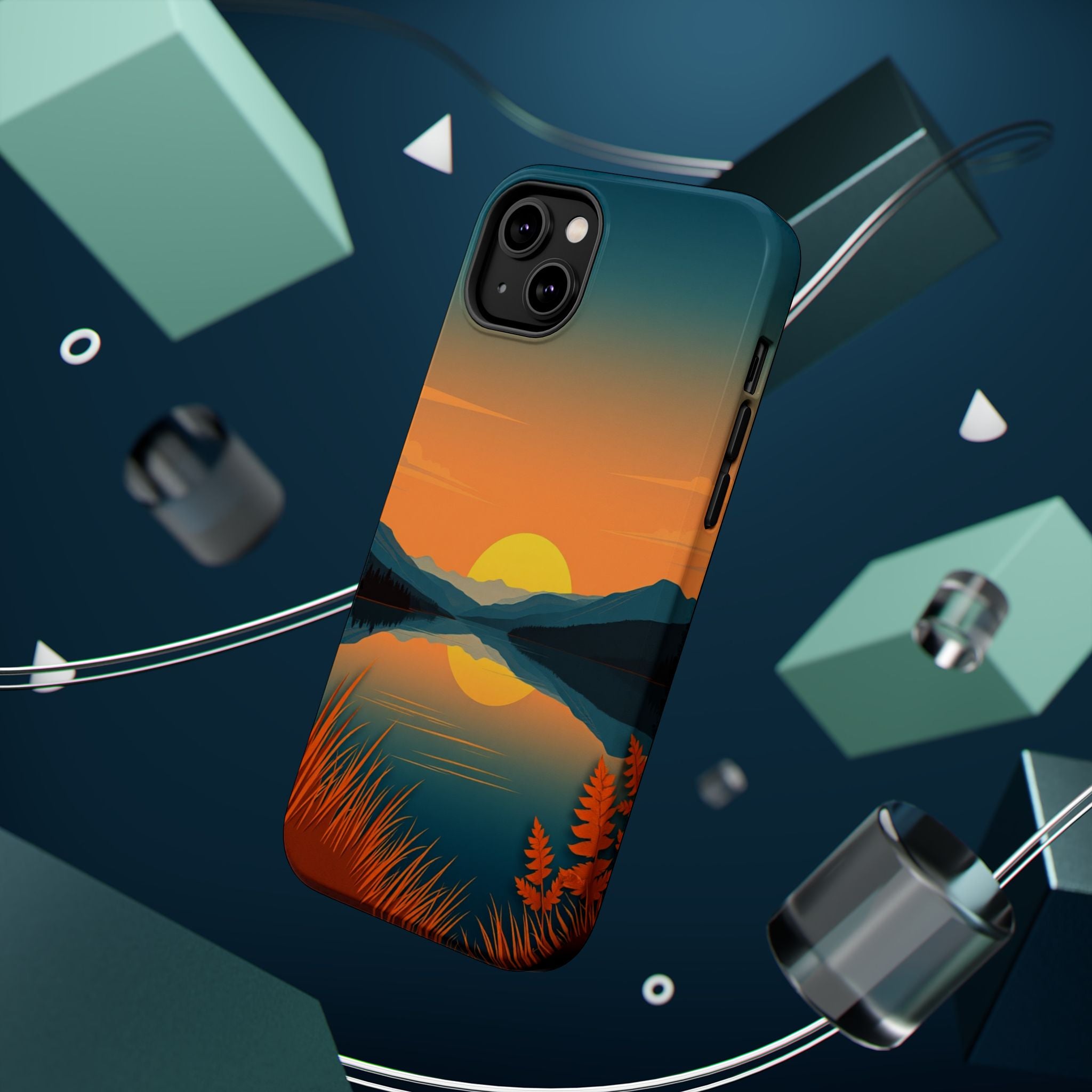 iPhone Lake at Twilight Cinematic Art Slim Everyday Designer Case · iPhone Case