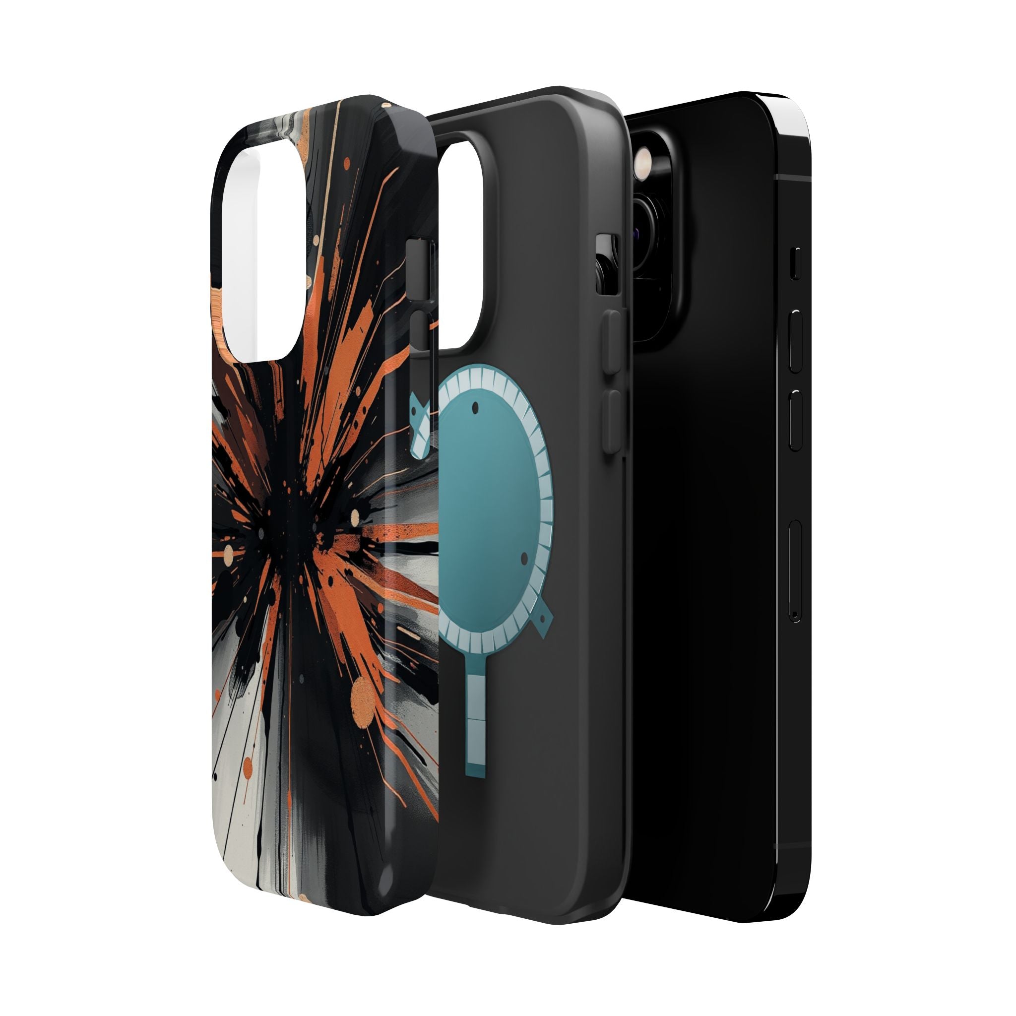 iPhone Charcoal And Copper Abstract Expressionist iPhone Burst Slim · iPhone Cas