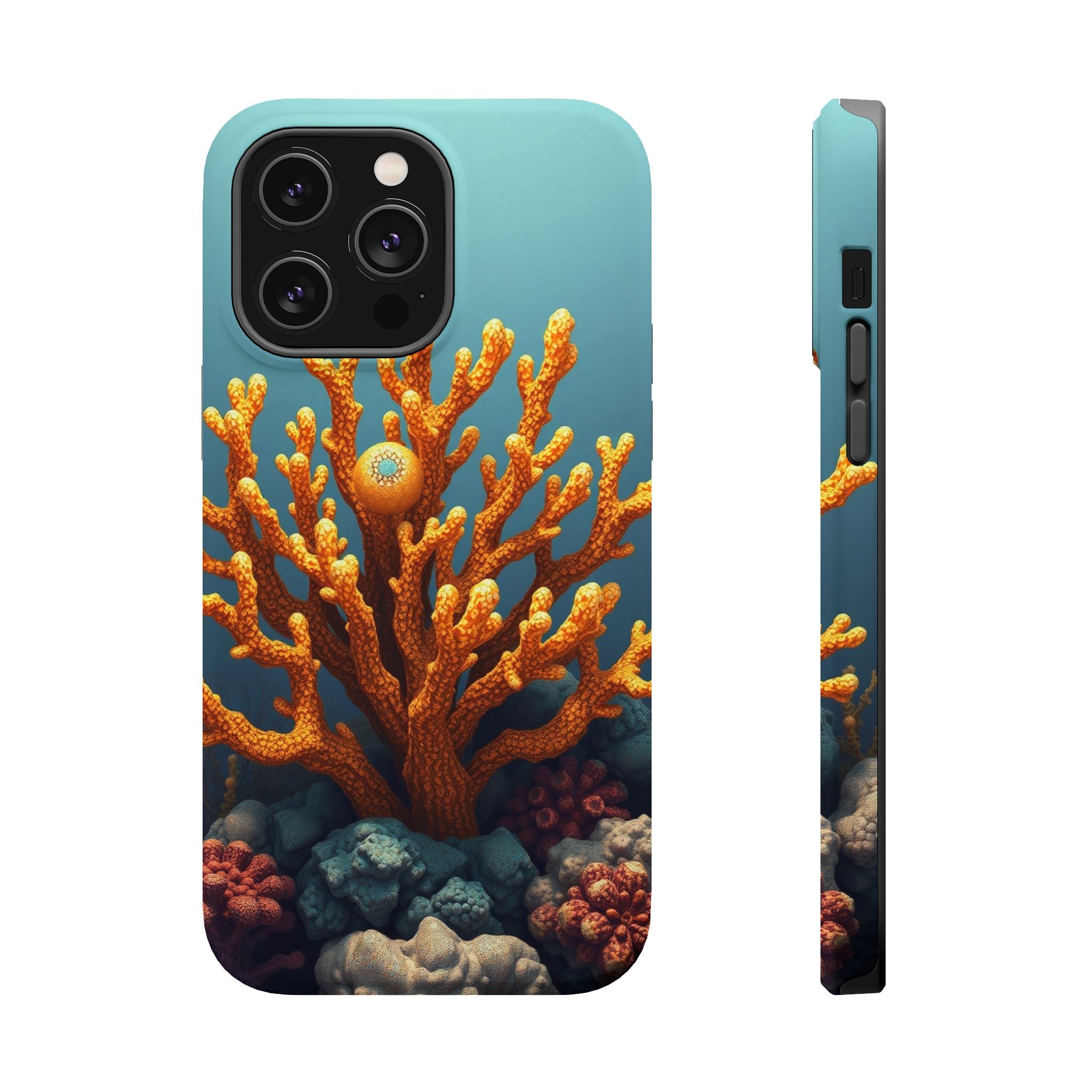 iPhone Mustard And Rust Coral Reef Life Slim Everyday iPhone Designer · iPhone C
