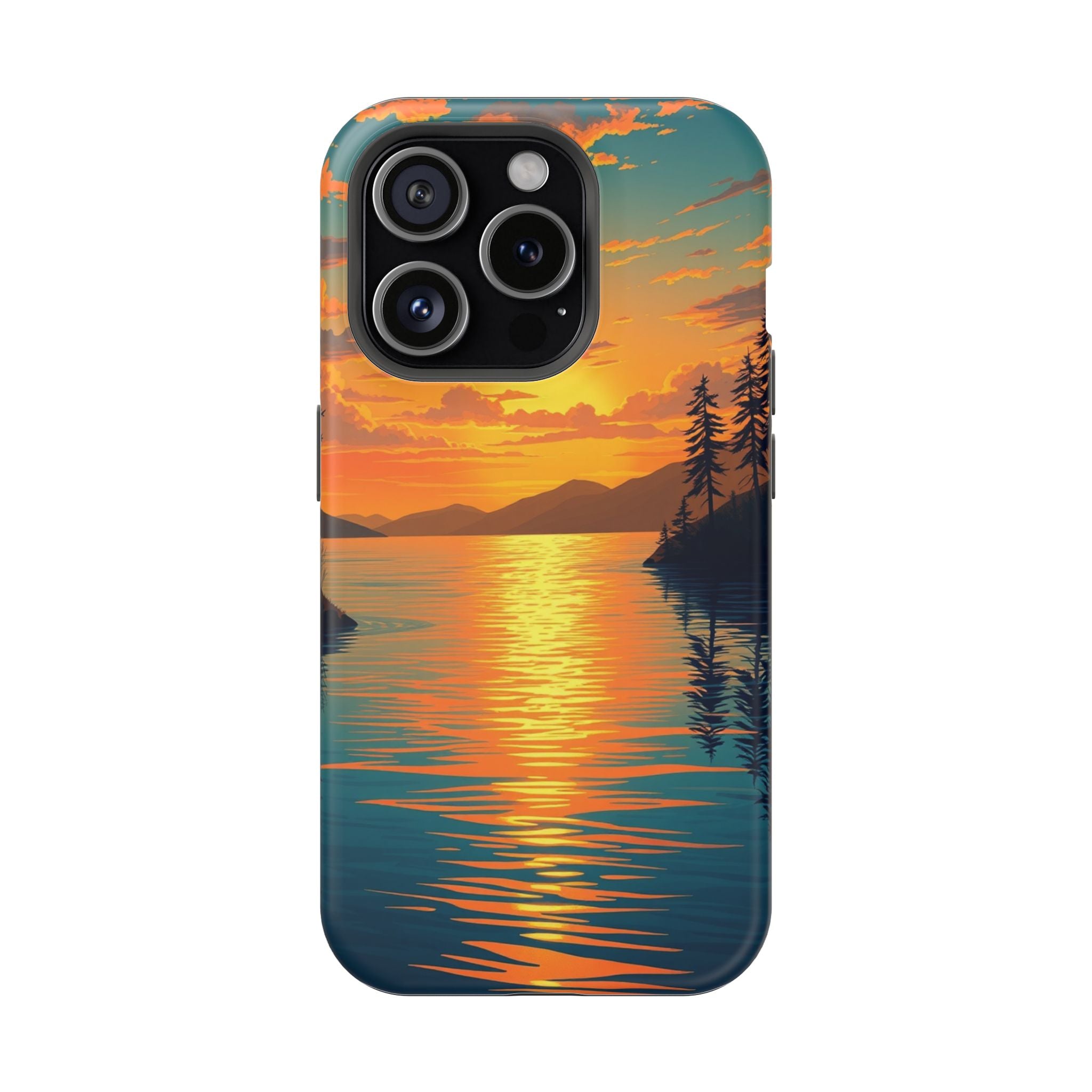 iPhone Earthy Lake at Twilight Design Slim Everyday iPhone 14 Designer · iPhone