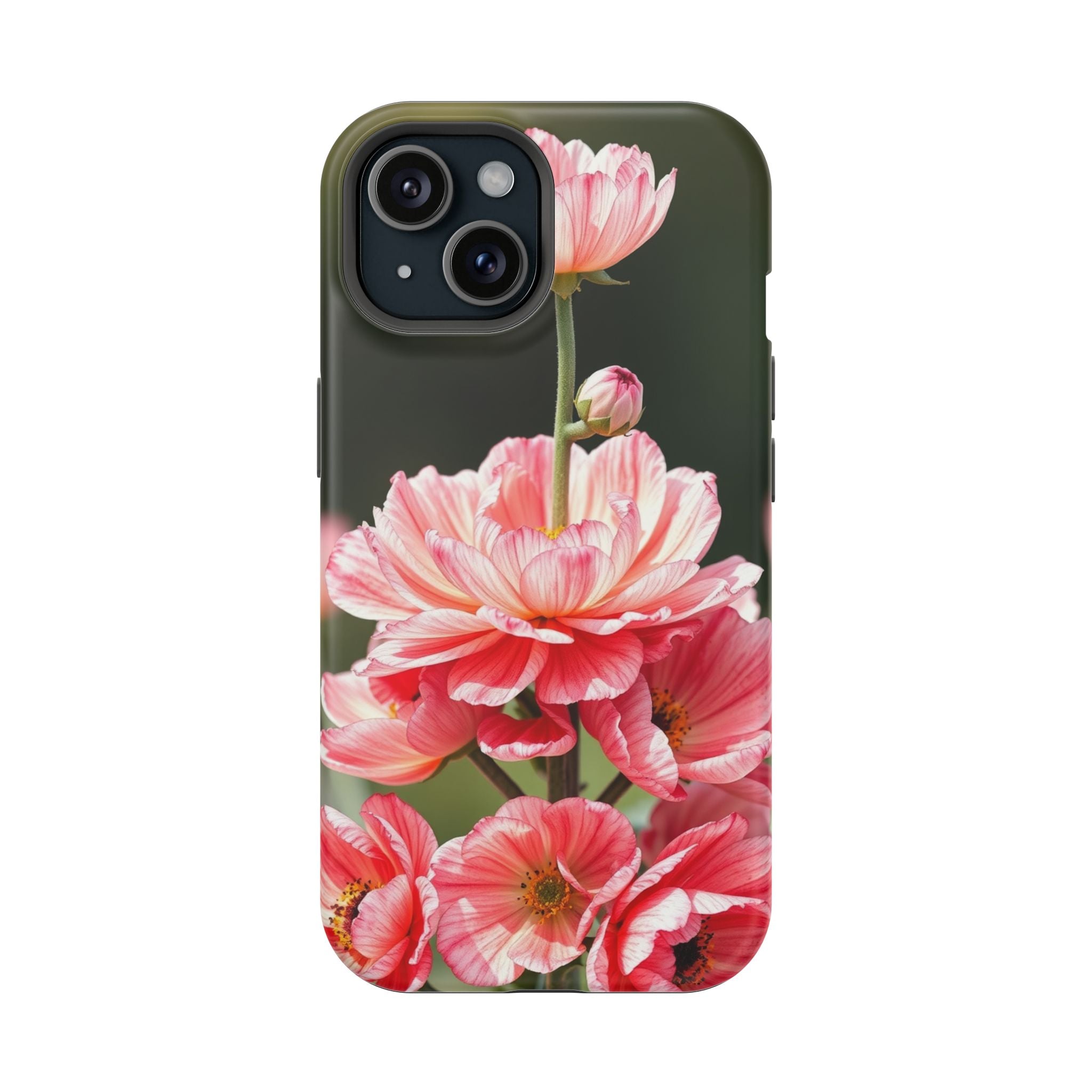 iPhone Ranunculus Stack Vibrant Watercolor Slim Snap Case · iPhone Case
