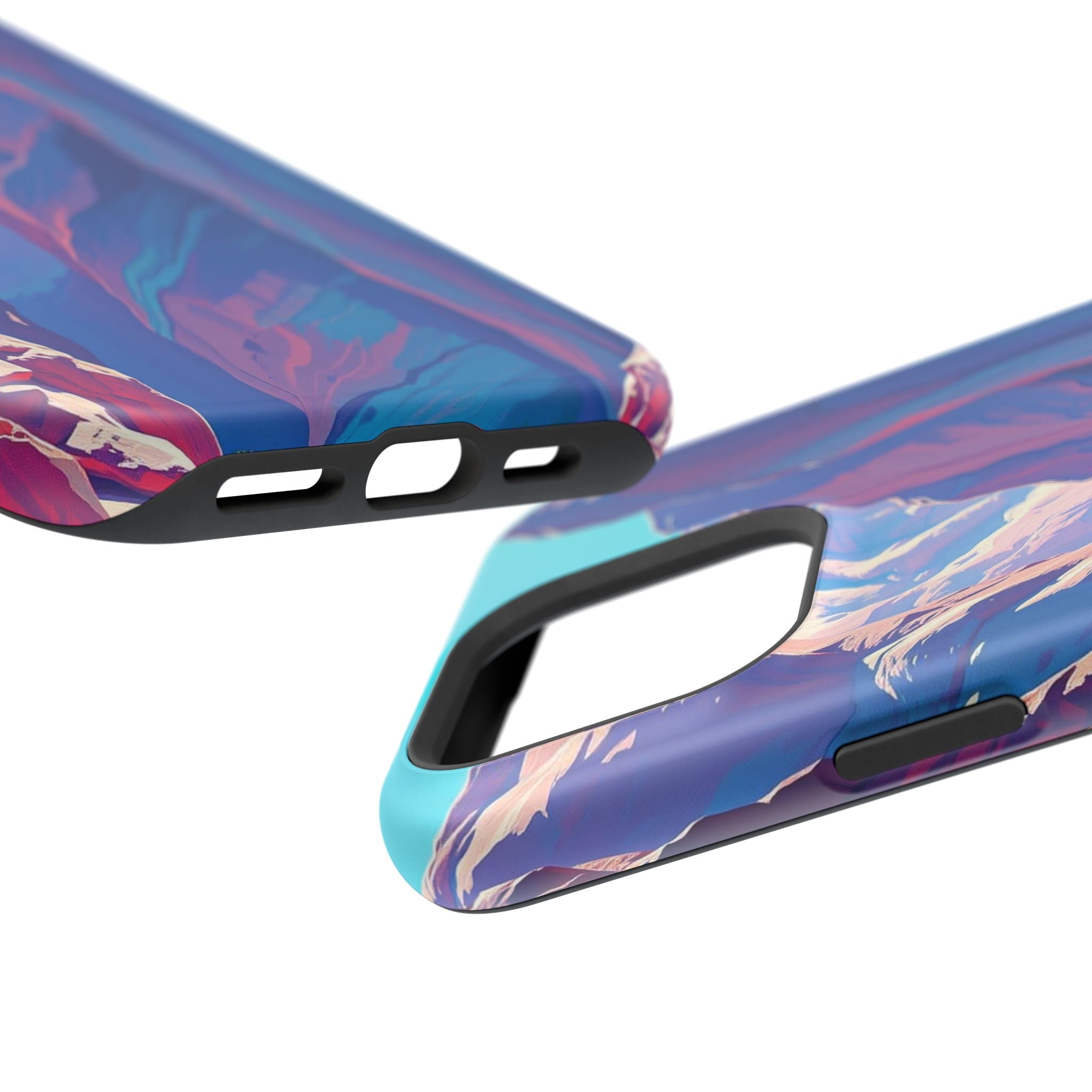 iPhone Cyan And Magenta Canyon Wall Slim Everyday Designer Case · iPhone Case