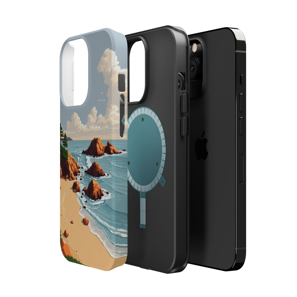 iPhone Mustard And Rust Pebble Beach Slim Everyday Designer Case · iPhone Case