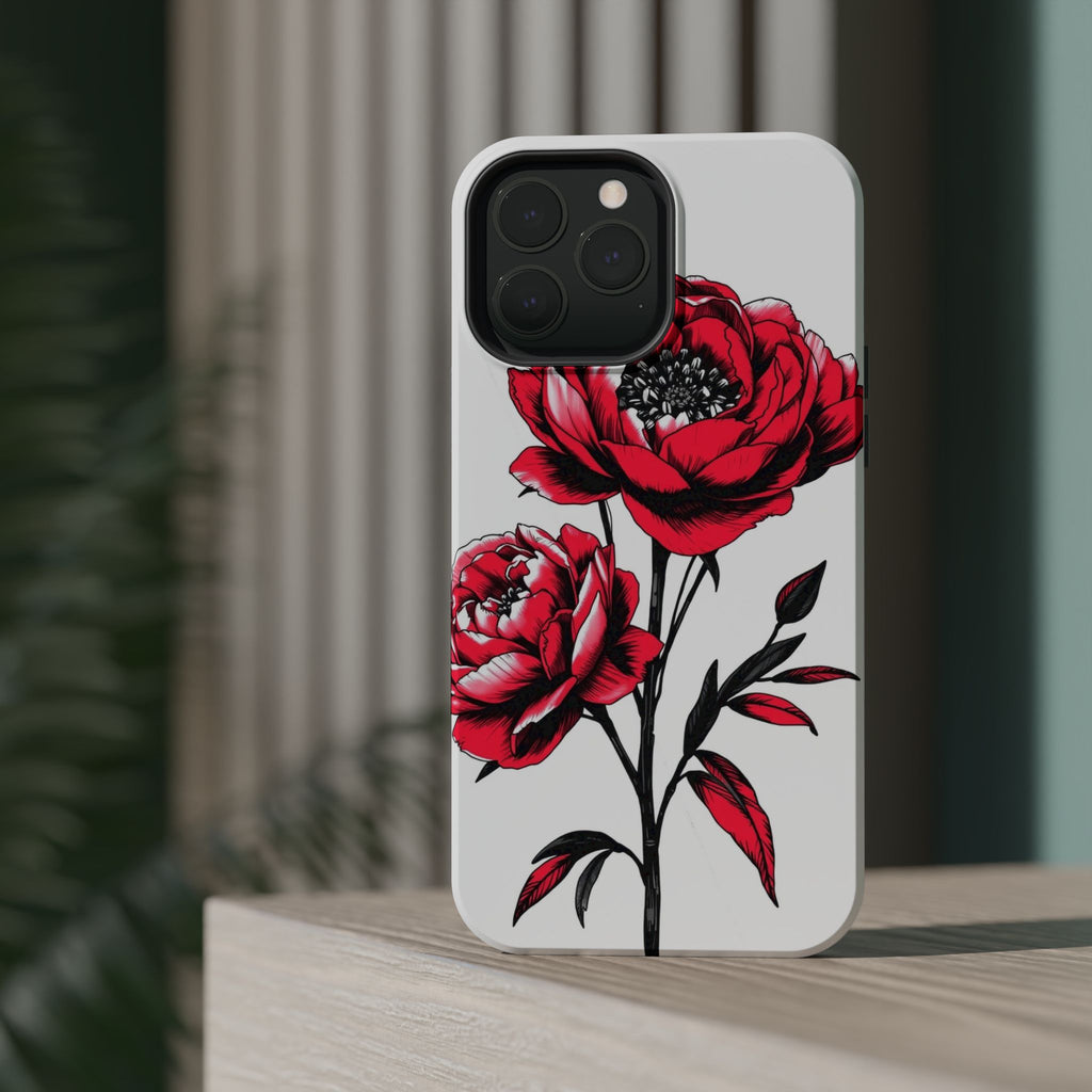 iPhone Vibrant Peony Bouquet Design Slim Everyday Designer Case · iPhone Case