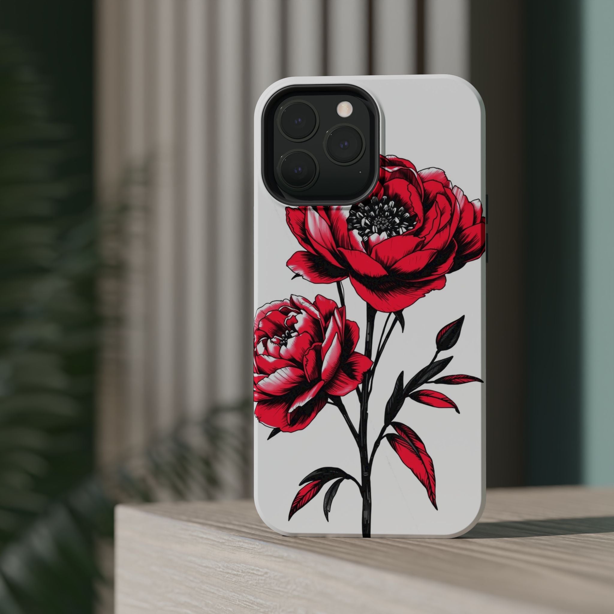 iPhone Vibrant Peony Bouquet Design Slim Everyday Designer Case · iPhone Case