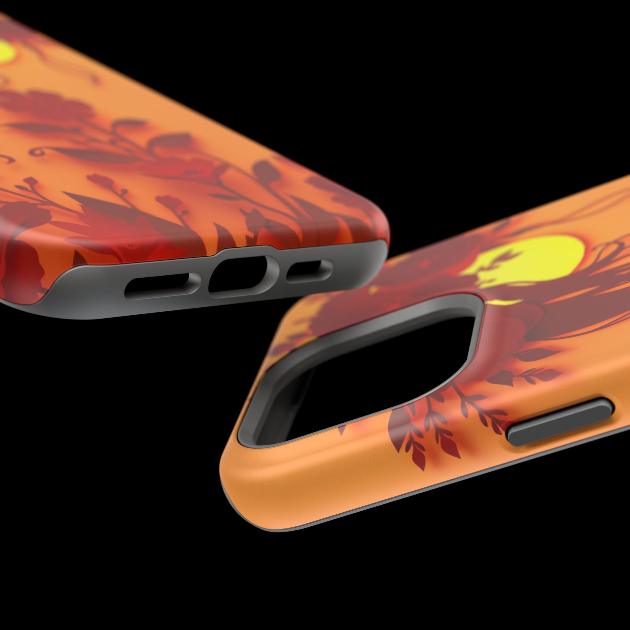 iPhone Sunset Amber And Peach Floral Crown Slim iPhone Everyday · iPhone Case