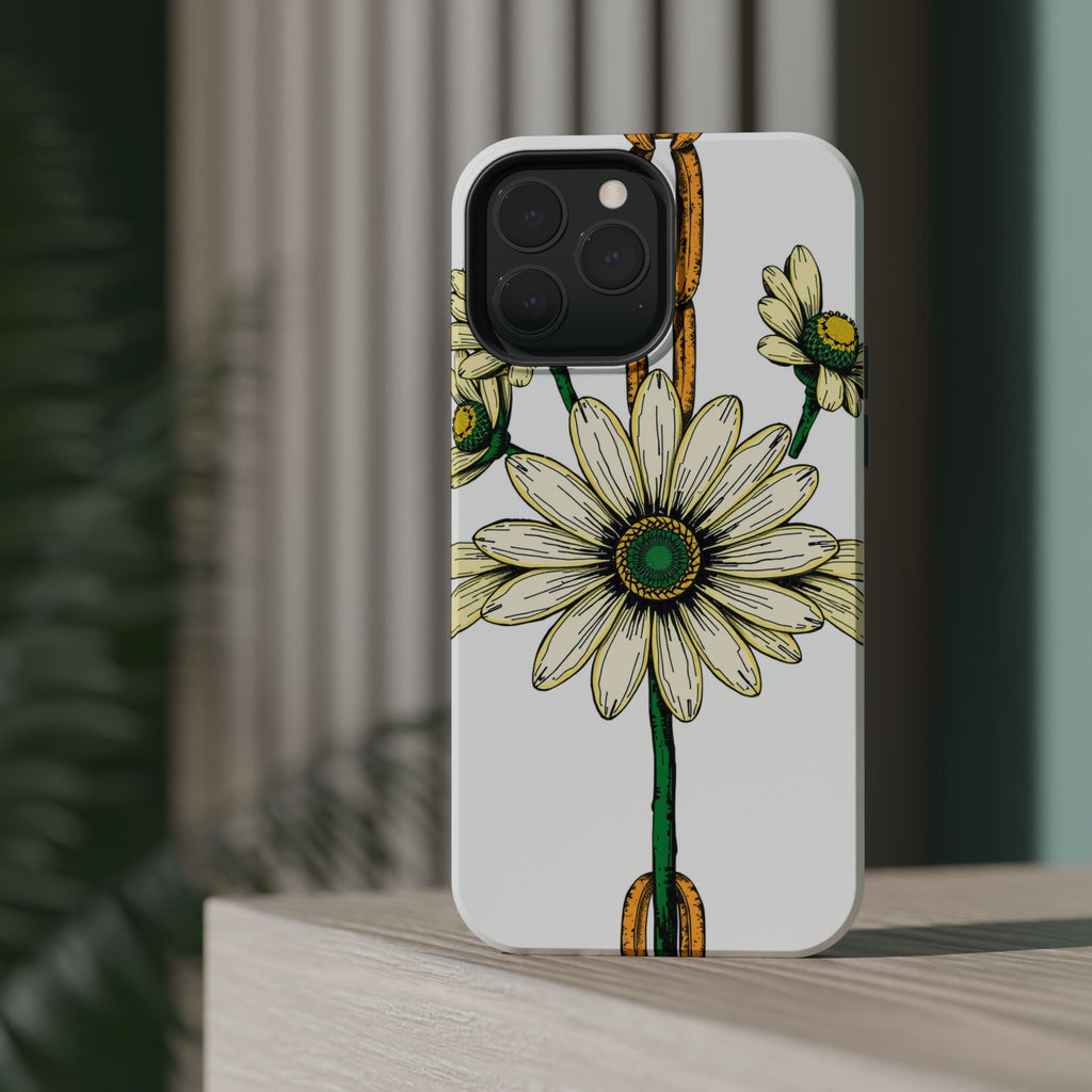 iPhone Daisy Chain Dark Gothic Ink Bold Modern Everyday Snap Case · iPhone Case
