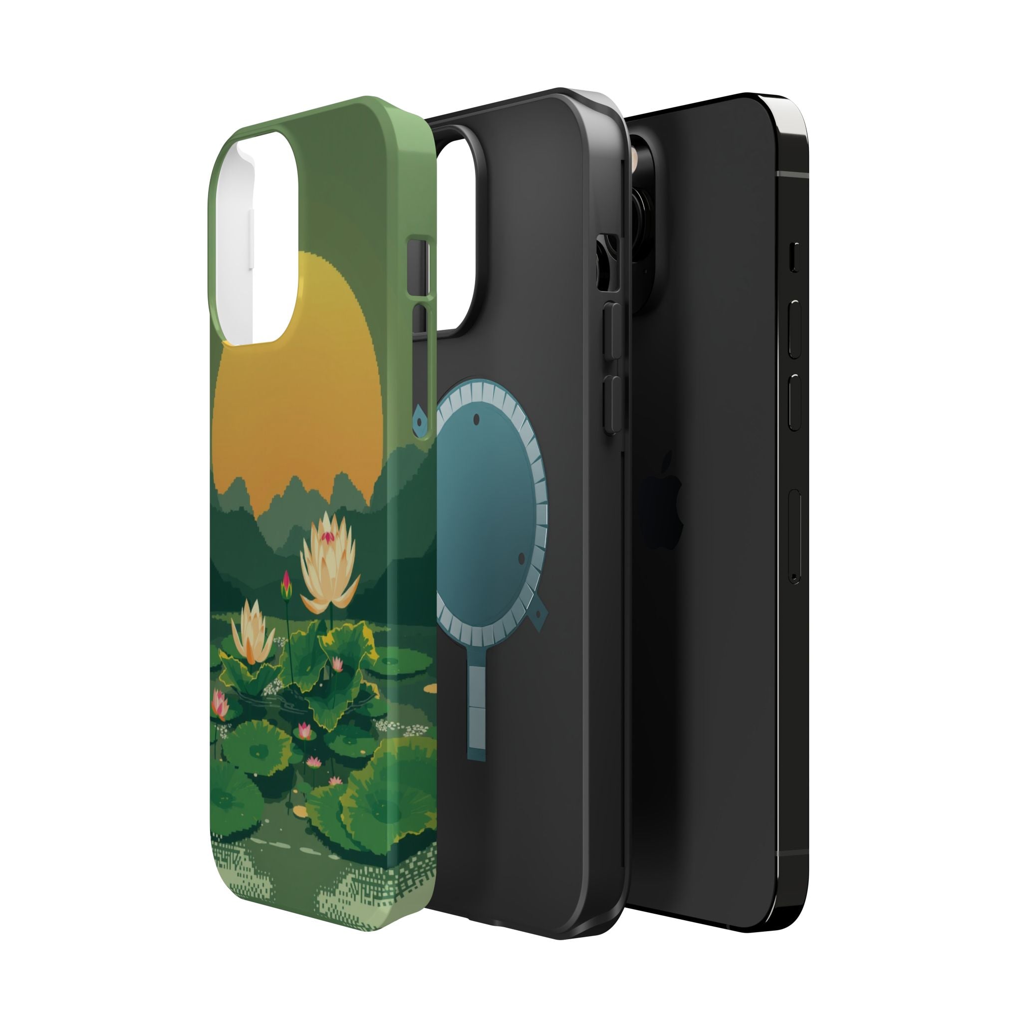 iPhone Lotus Pond Enchanted Art Slim Everyday Designer Case · iPhone Case