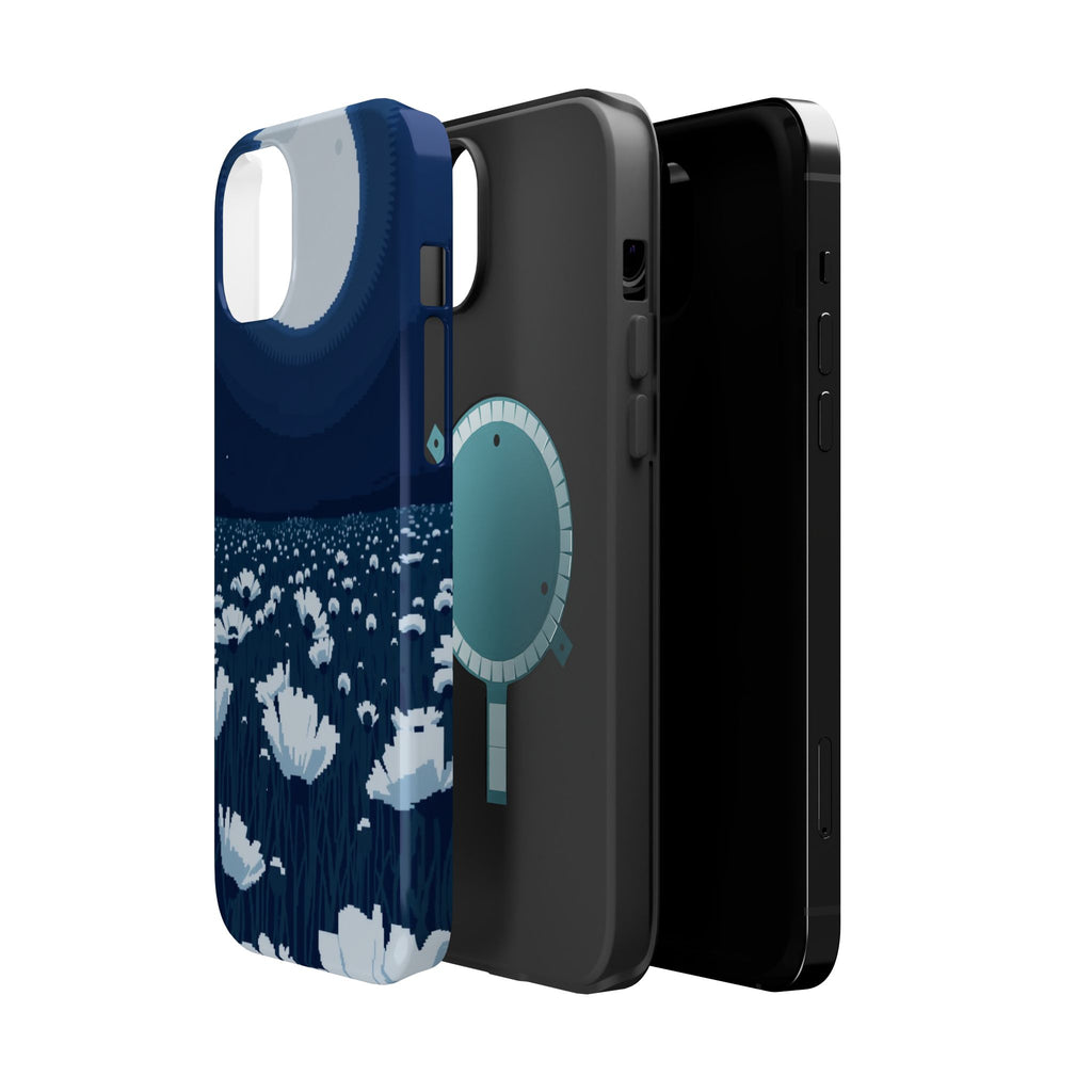 iPhone Poppy Field Pixel Art -Bit Bold Modern Everyday Snap Case · iPhone Case