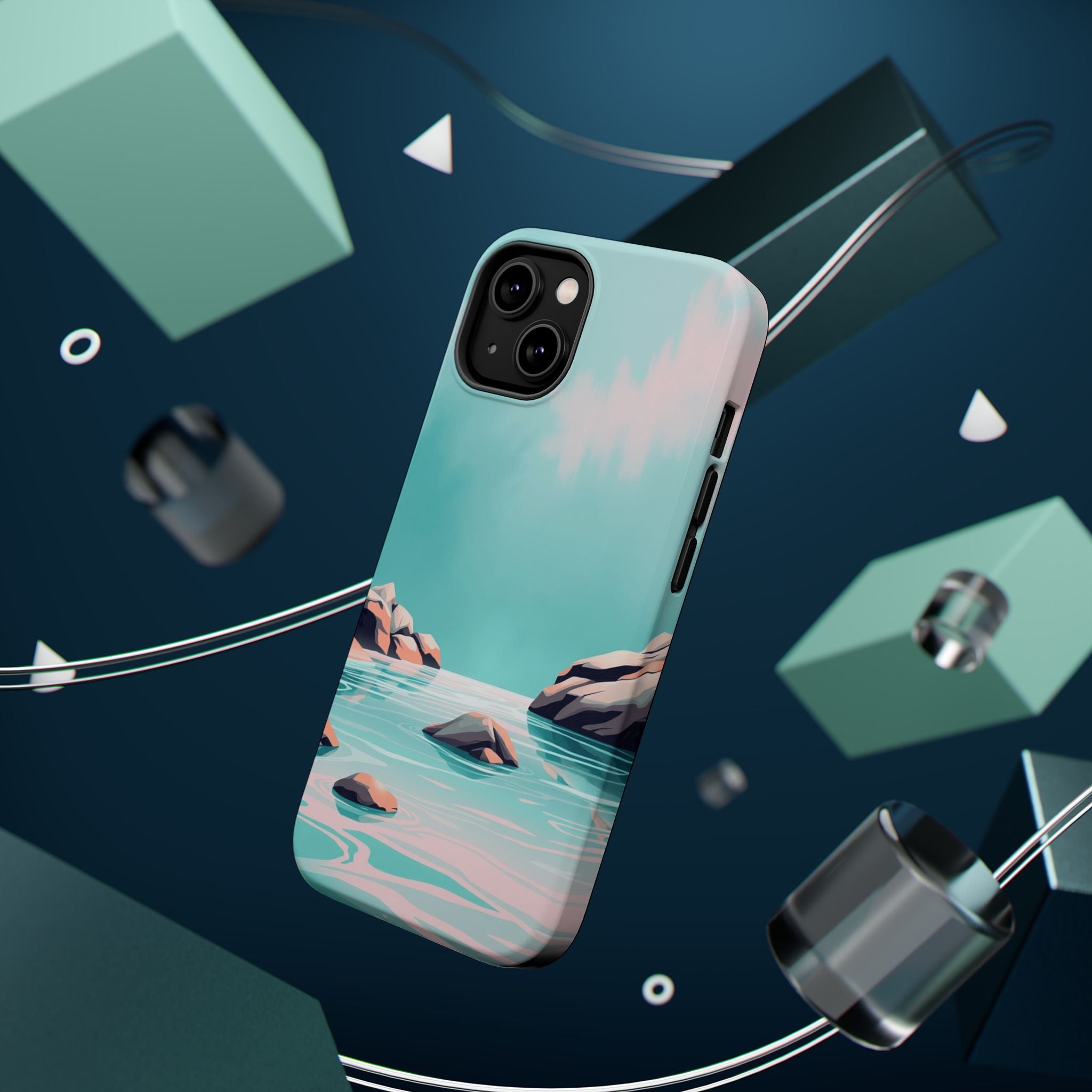 iPhone Vibrant Tidal Pool Design Bold Modern Everyday Snap Case · iPhone Case