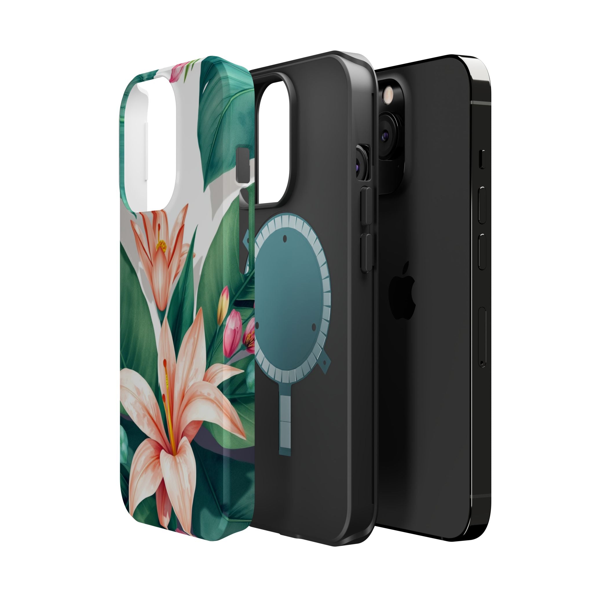 iPhone Tropical Bloom Sage And Ivory Slim Snap Case Gal · iPhone Case