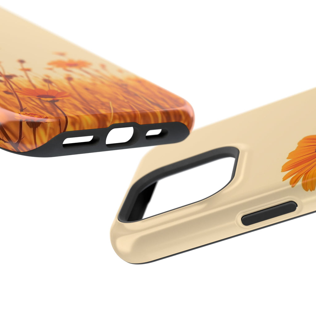 iPhone Wildflower Field Minimalist Line Art Slim Everyday Designer Case · iPhone