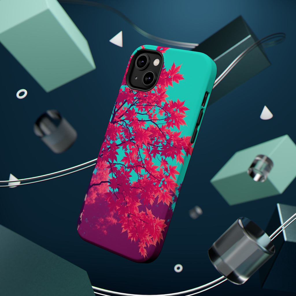 iPhone Cyan And Magenta Autumn Maple Slim Everyday iPhone 16 Designer · iPhone C