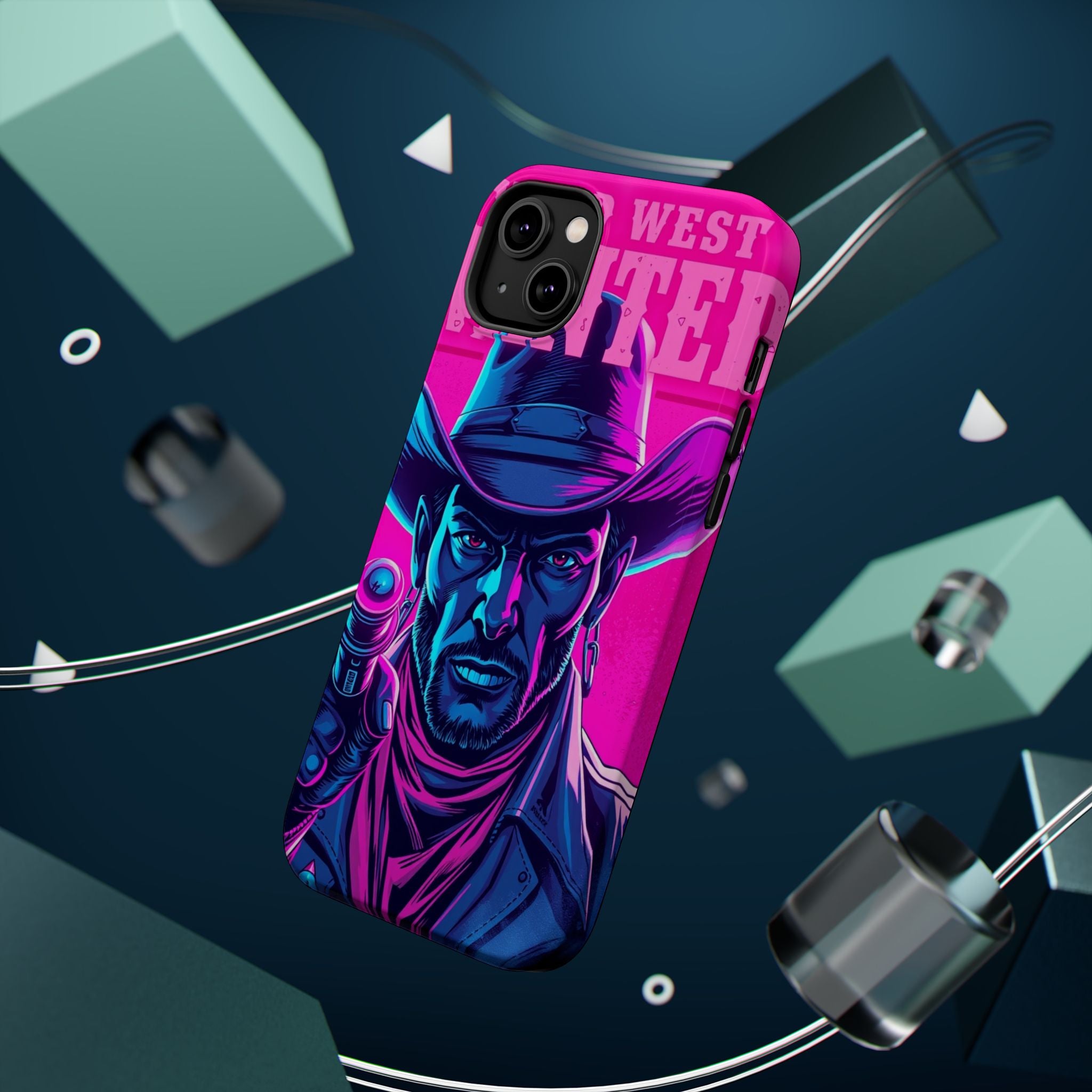 iPhone Wild West Wanted Neon Cyberpunk Slim Everyday Designer Case · iPhone Case