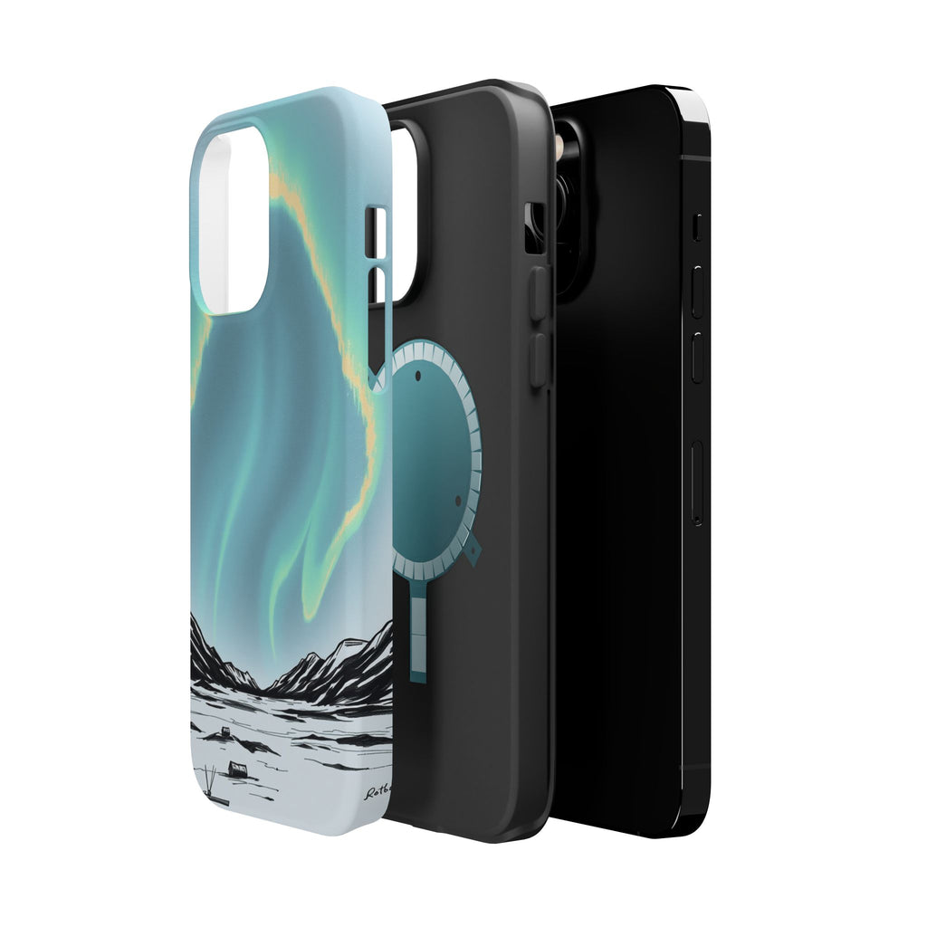 iPhone Charcoal And Copper Northern Lights Slim iPhone Everyday · iPhone Case