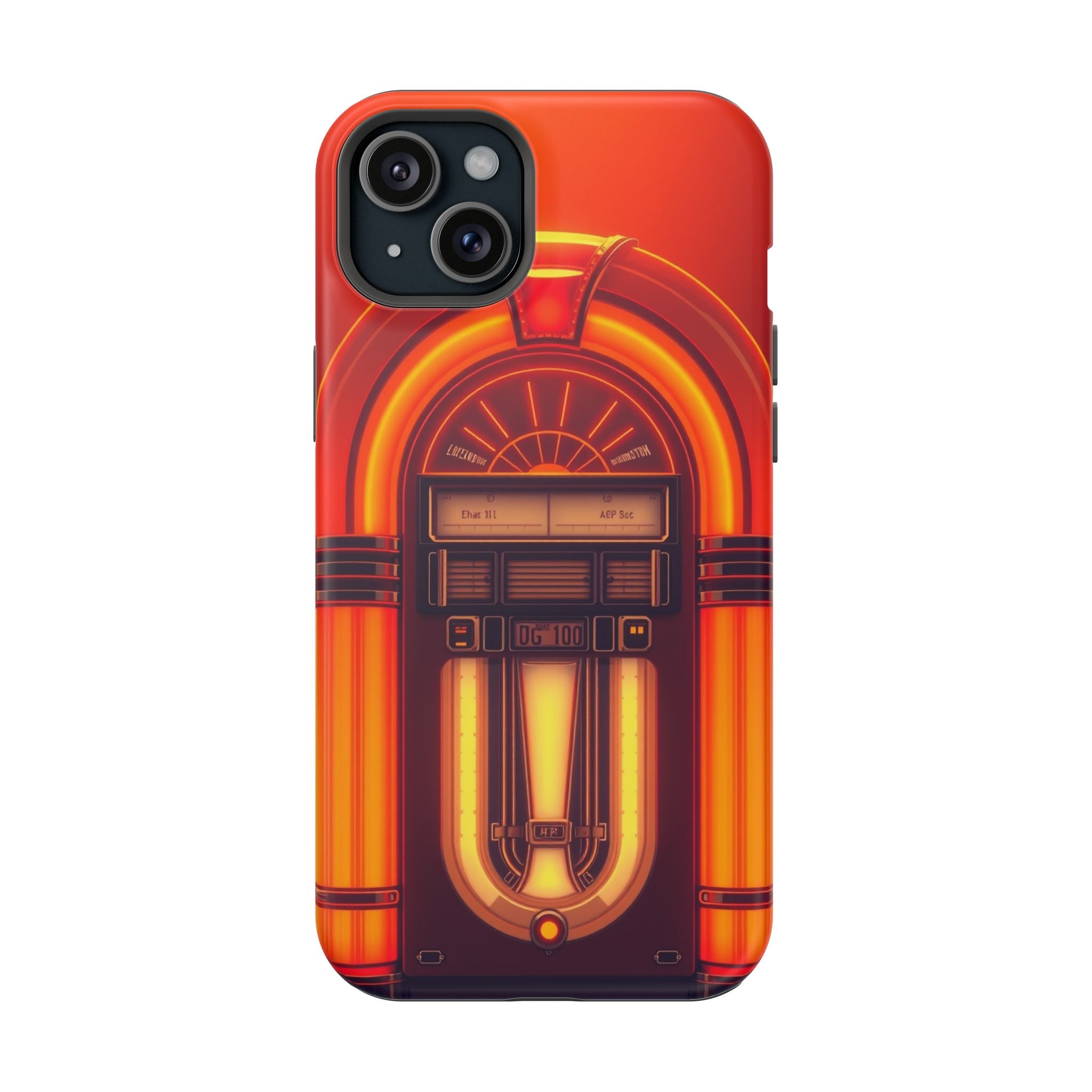 iPhone Jukebox Glow Neon Cyberpunk Bold Modern Everyday Snap Case · iPhone Case