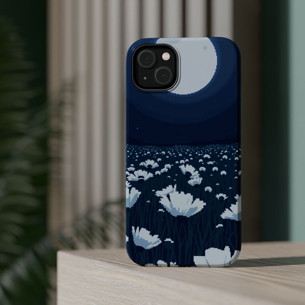 iPhone Poppy Field Pixel Art -Bit Bold Modern Everyday Snap Case · iPhone Case