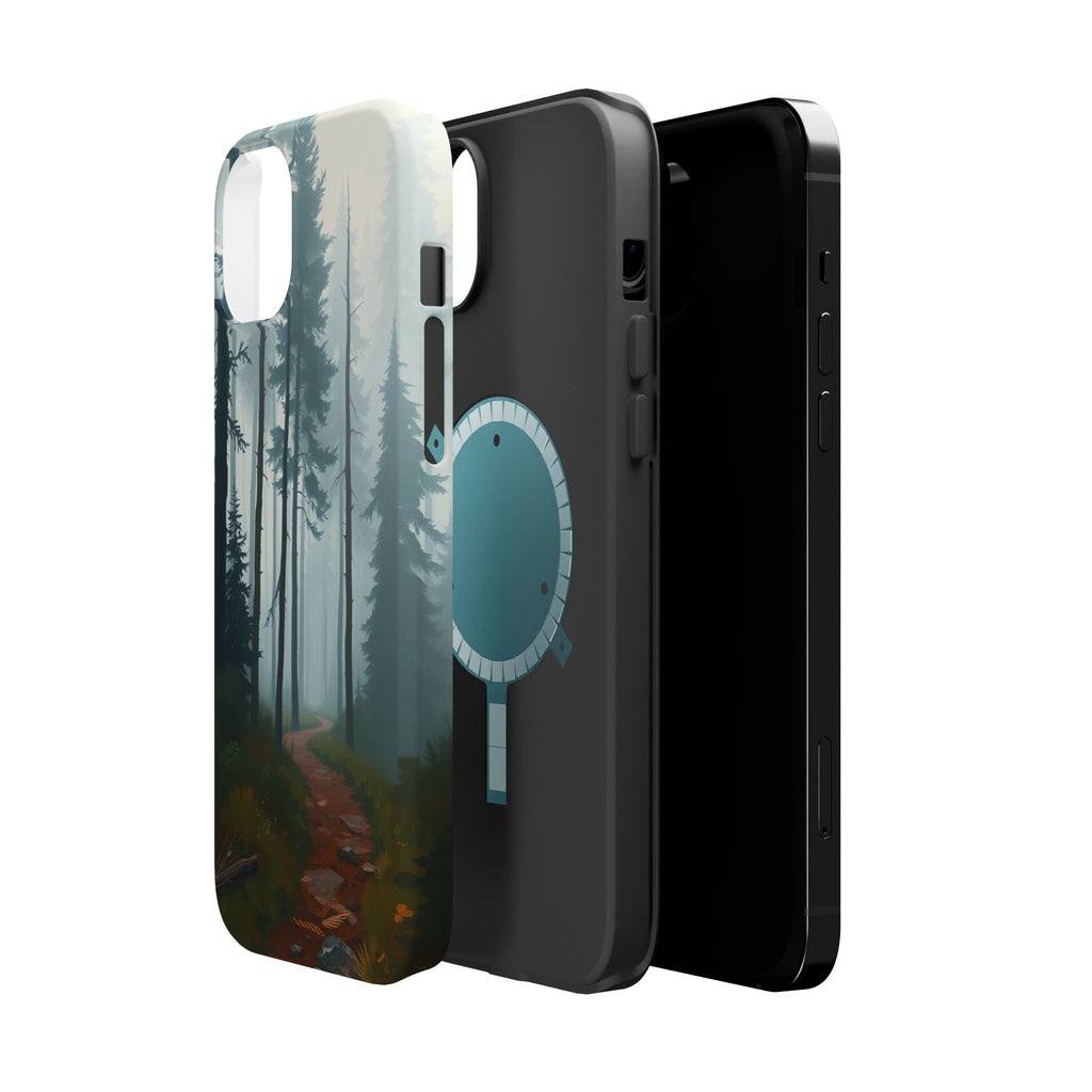 iPhone Serene Misty Forest Path Design Slim Everyday Designer Case · iPhone Case