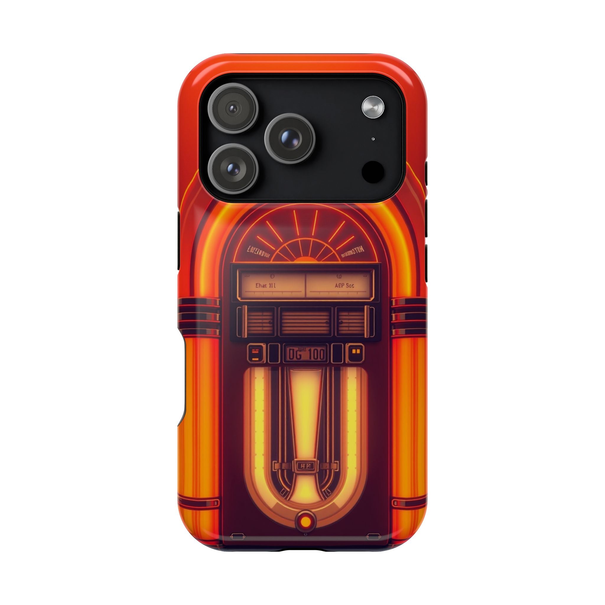 iPhone Jukebox Glow Neon Cyberpunk Bold Modern Everyday Snap Case · iPhone Case