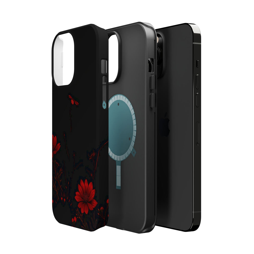 iPhone Black And Crimson Desert Flower Slim Everyday Designer Case · iPhone Case