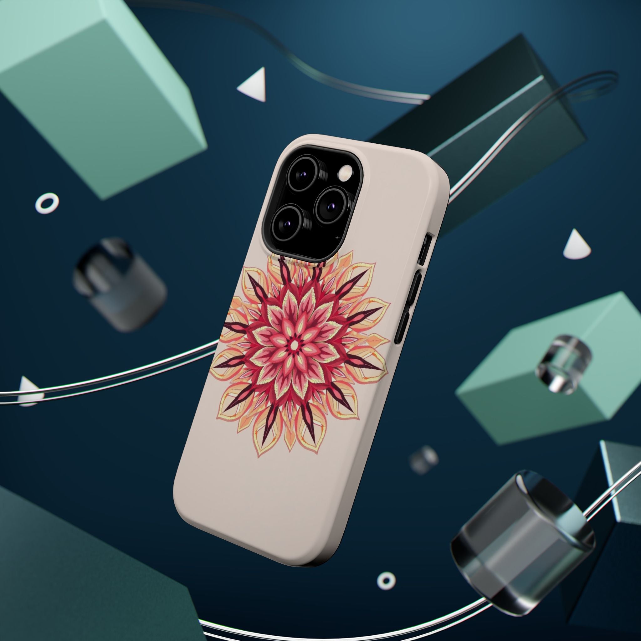 iPhone Floral Mandala Pixel Art -Bit Slim Everyday Designer Case · iPhone Case