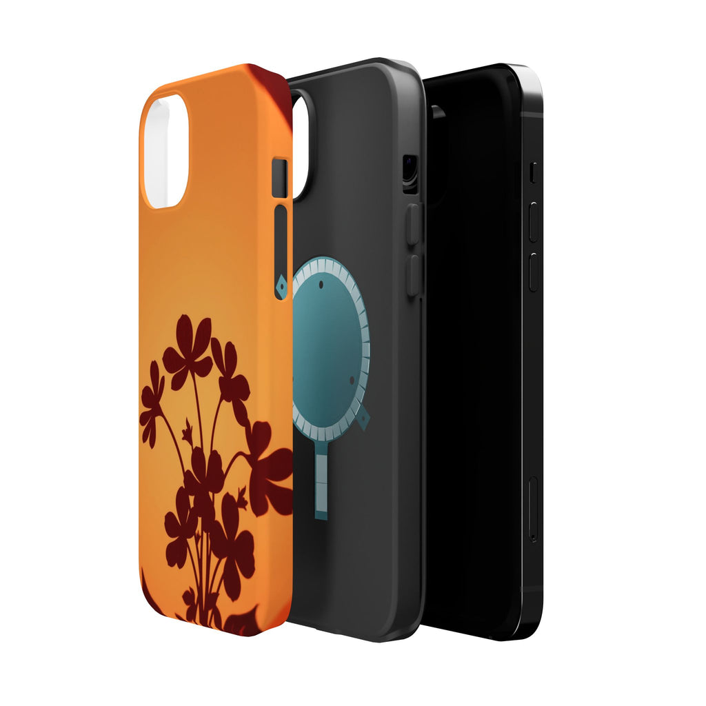 iPhone Floral Silhouette Electric Art Slim Everyday Designer Case · iPhone Case