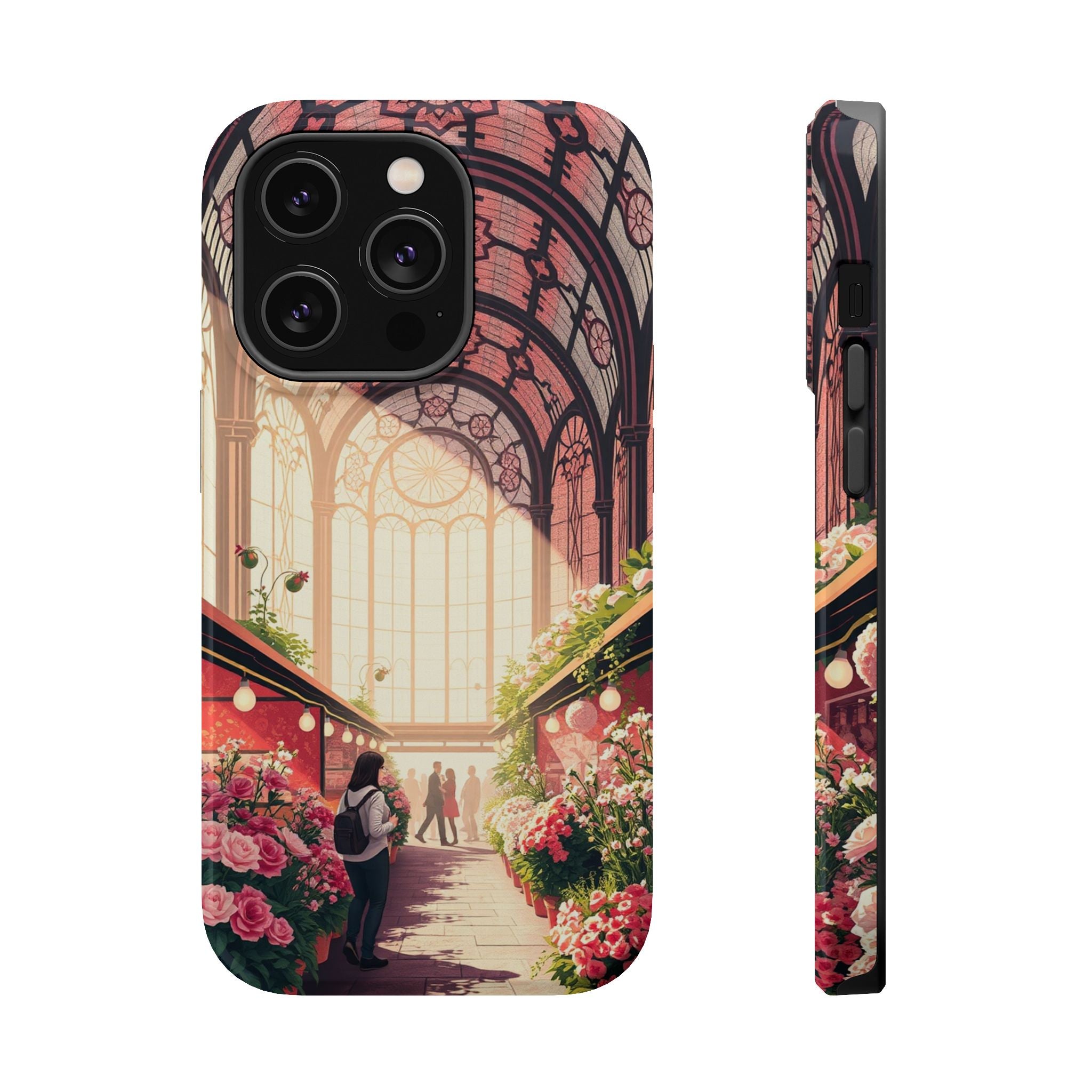 iPhone Flower Market Stained Glass Bold Modern Everyday Snap Case · iPhone Case