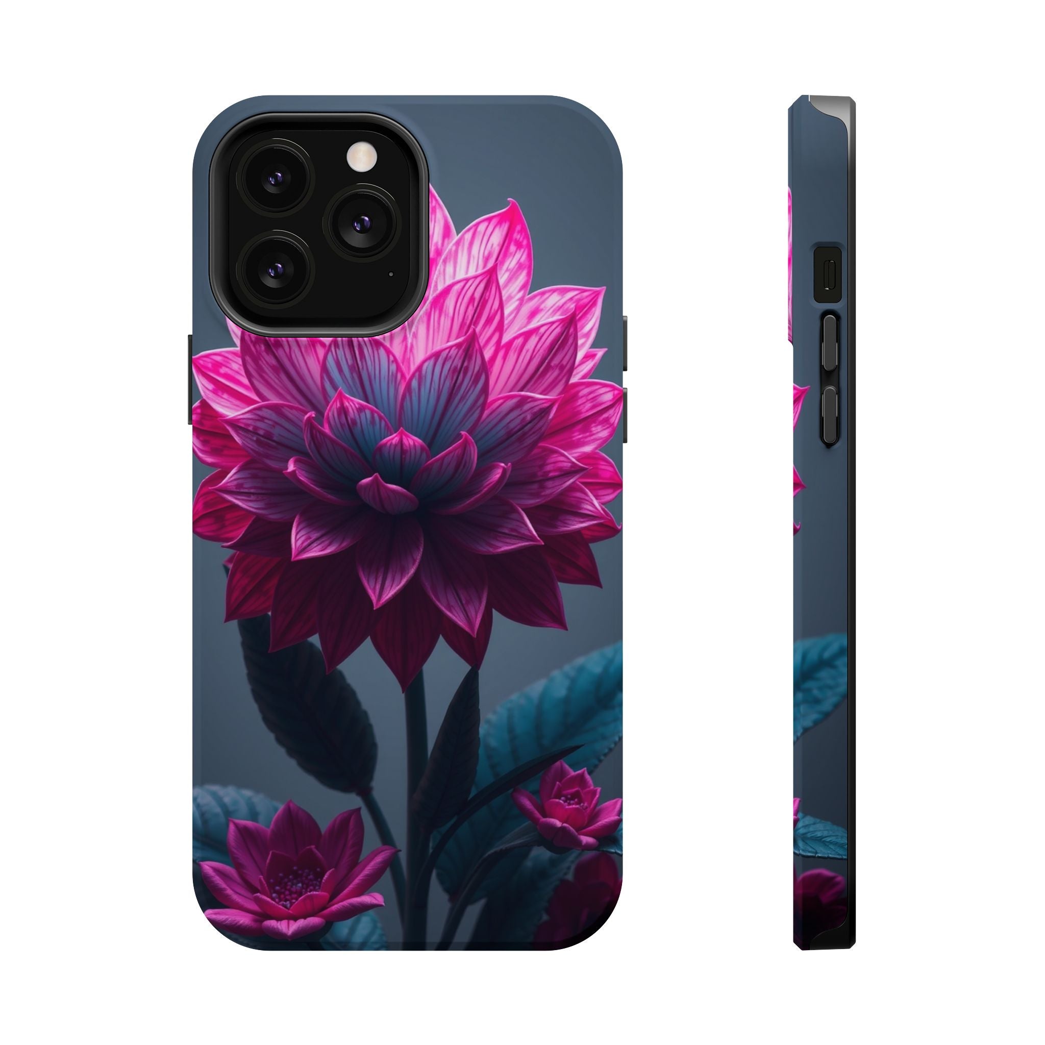 iPhone Cyan And Magenta Floral Dark Academia Slim iPhone Everyday · iPhone Case