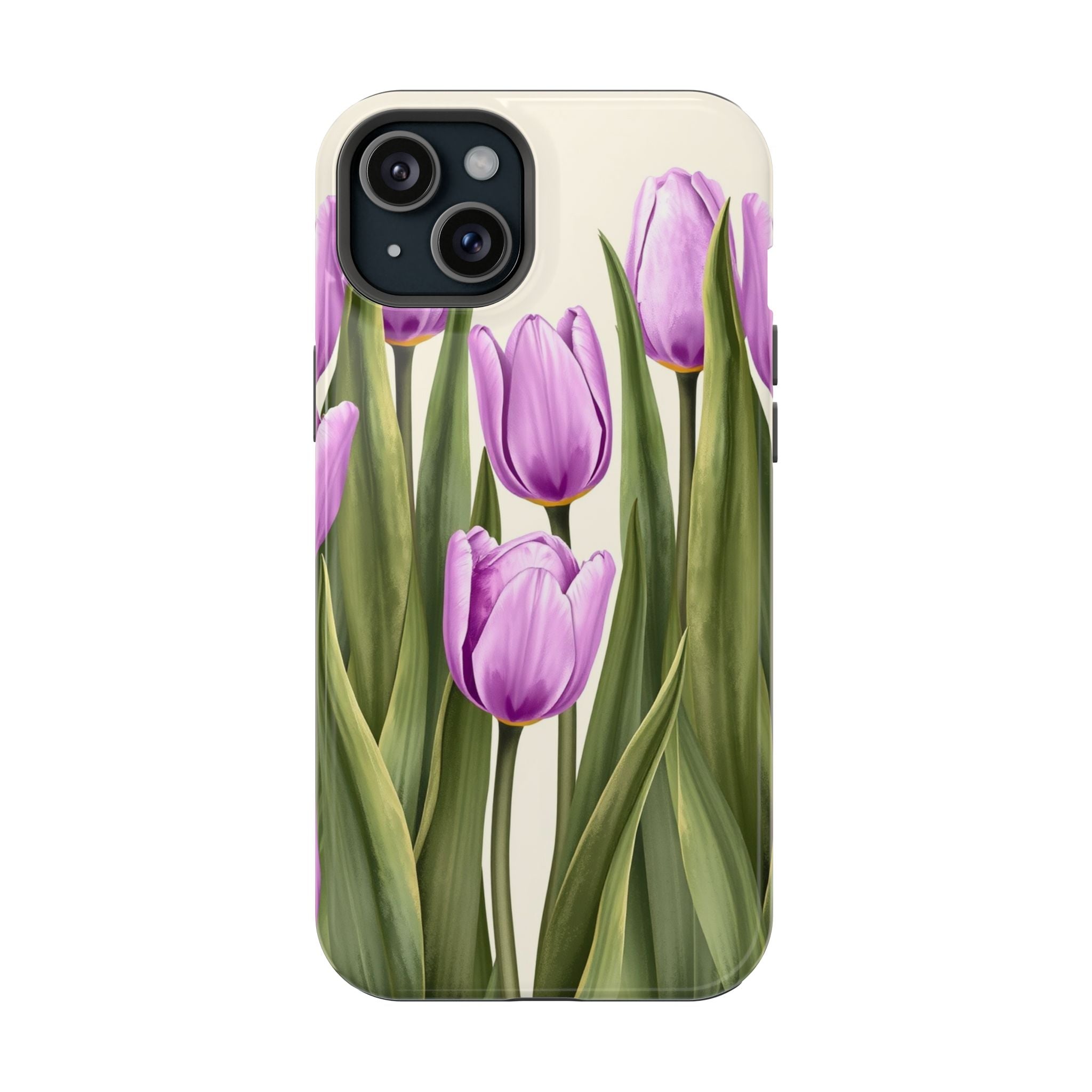 iPhone Tulip Row Electric Art 14 Bold Modern Everyday Snap Case · iPhone Case