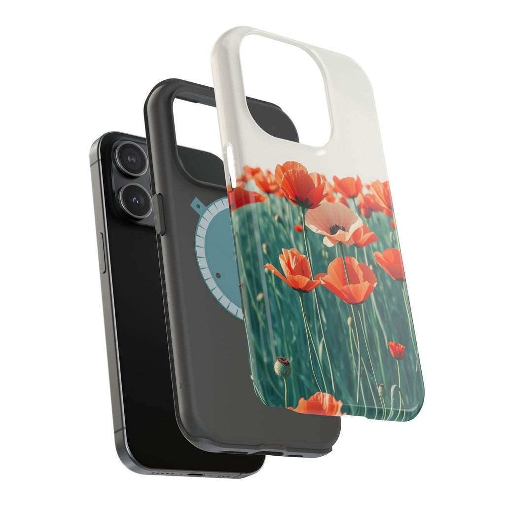 iPhone Mint And Blush Poppy Field 10 Slim Everyday Designer Case · iPhone Case