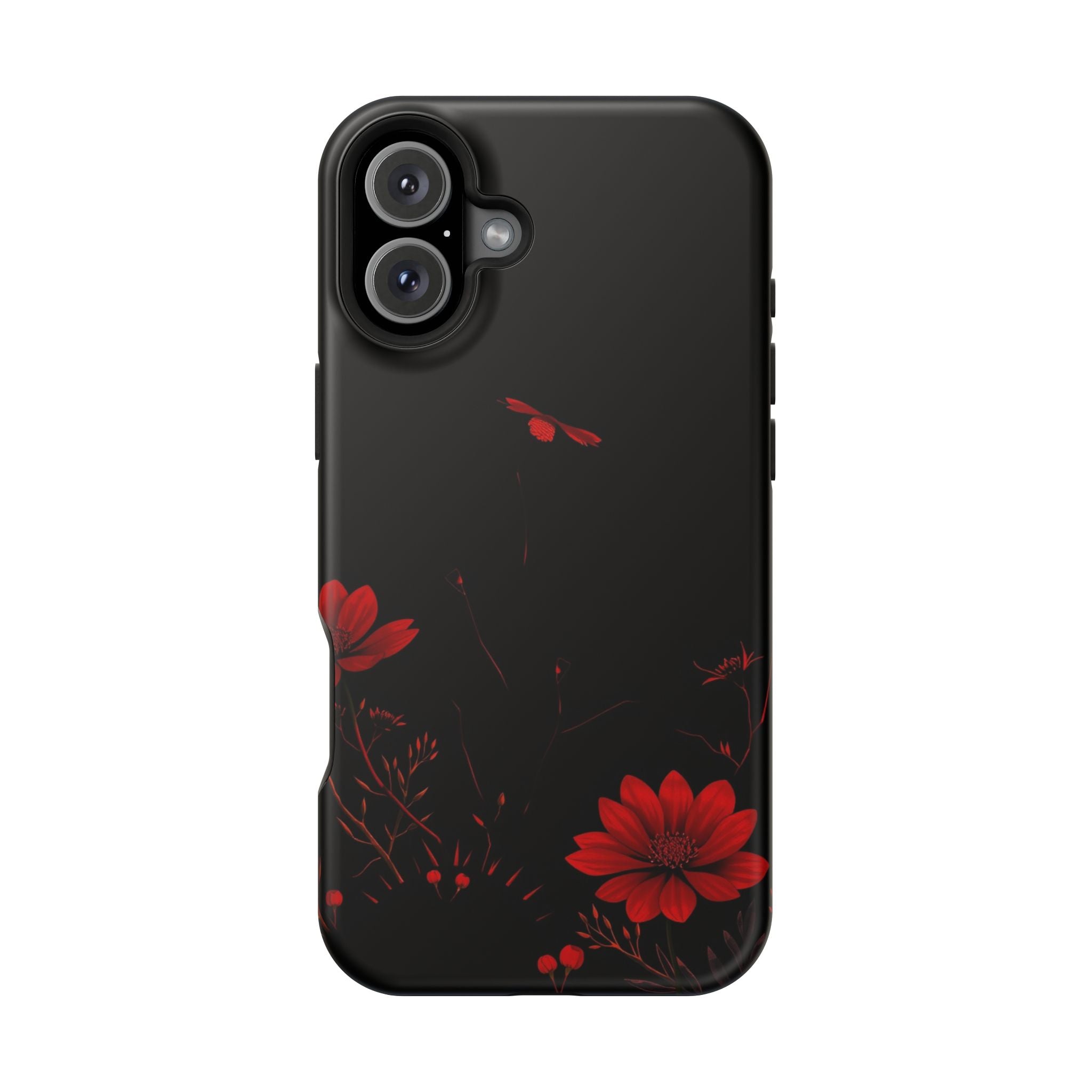iPhone Black And Crimson Desert Flower Slim Everyday Designer Case · iPhone Case