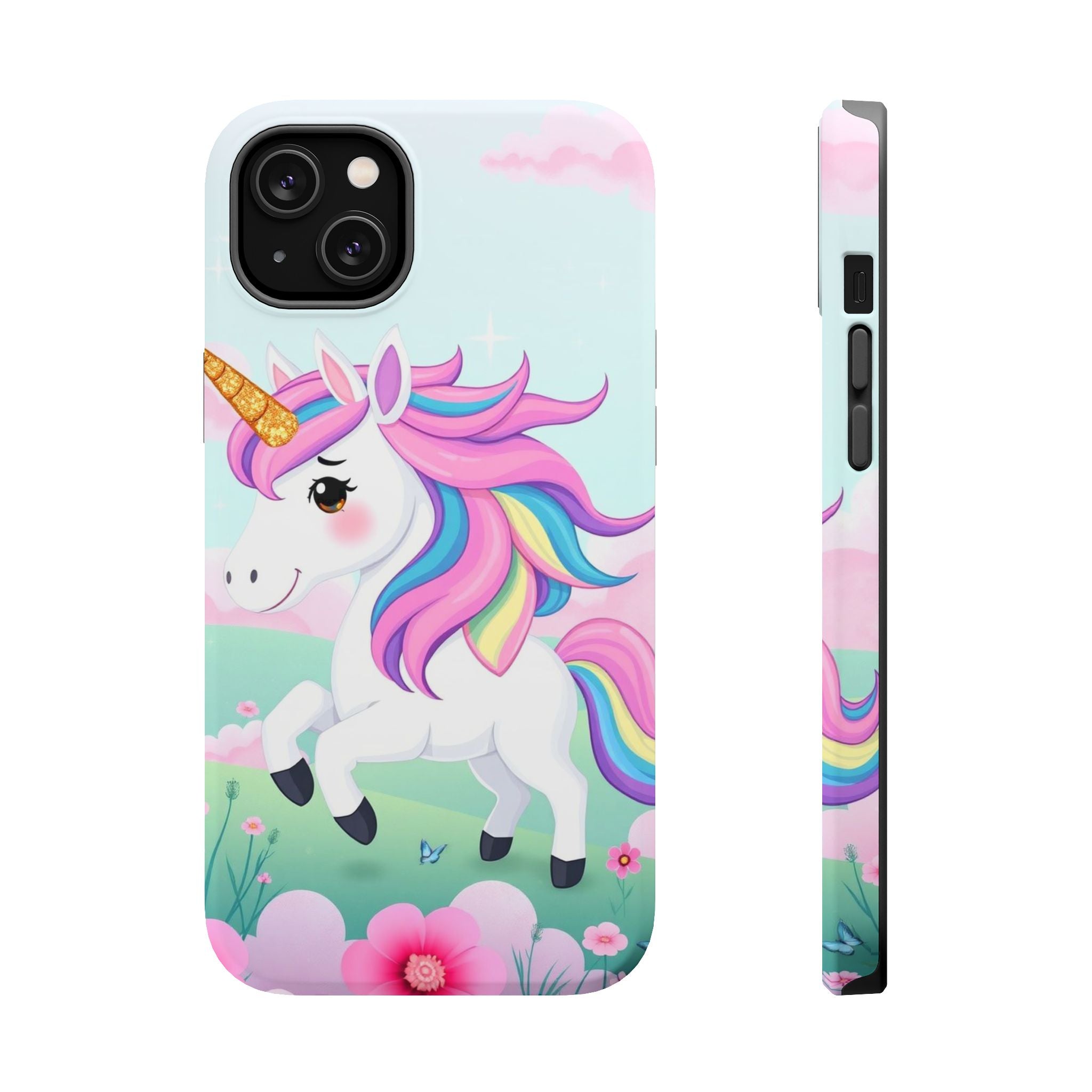 iPhone Rainbow Unicorn Kids Fun Soft iPhone Phone Case Gift Finish · iPhone Case