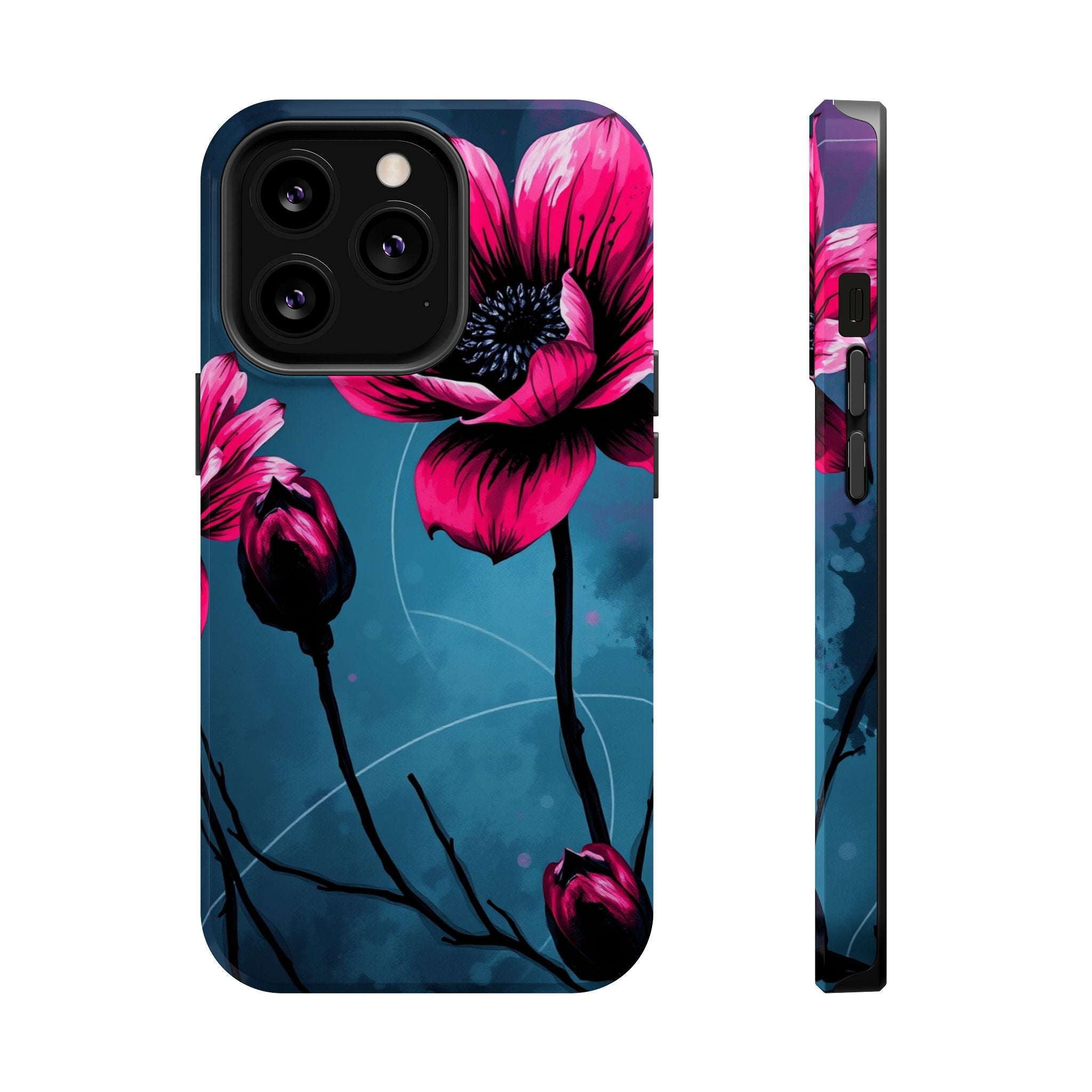 iPhone Floral Ink Wash Bold Art Slim Everyday Designer Case · iPhone Case