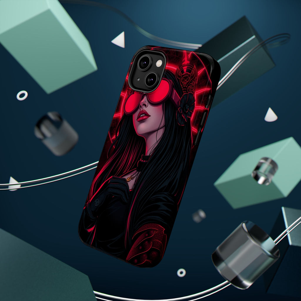 iPhone Black And Crimson Art Nouveau Female Slim Everyday Designer Case · iPhone