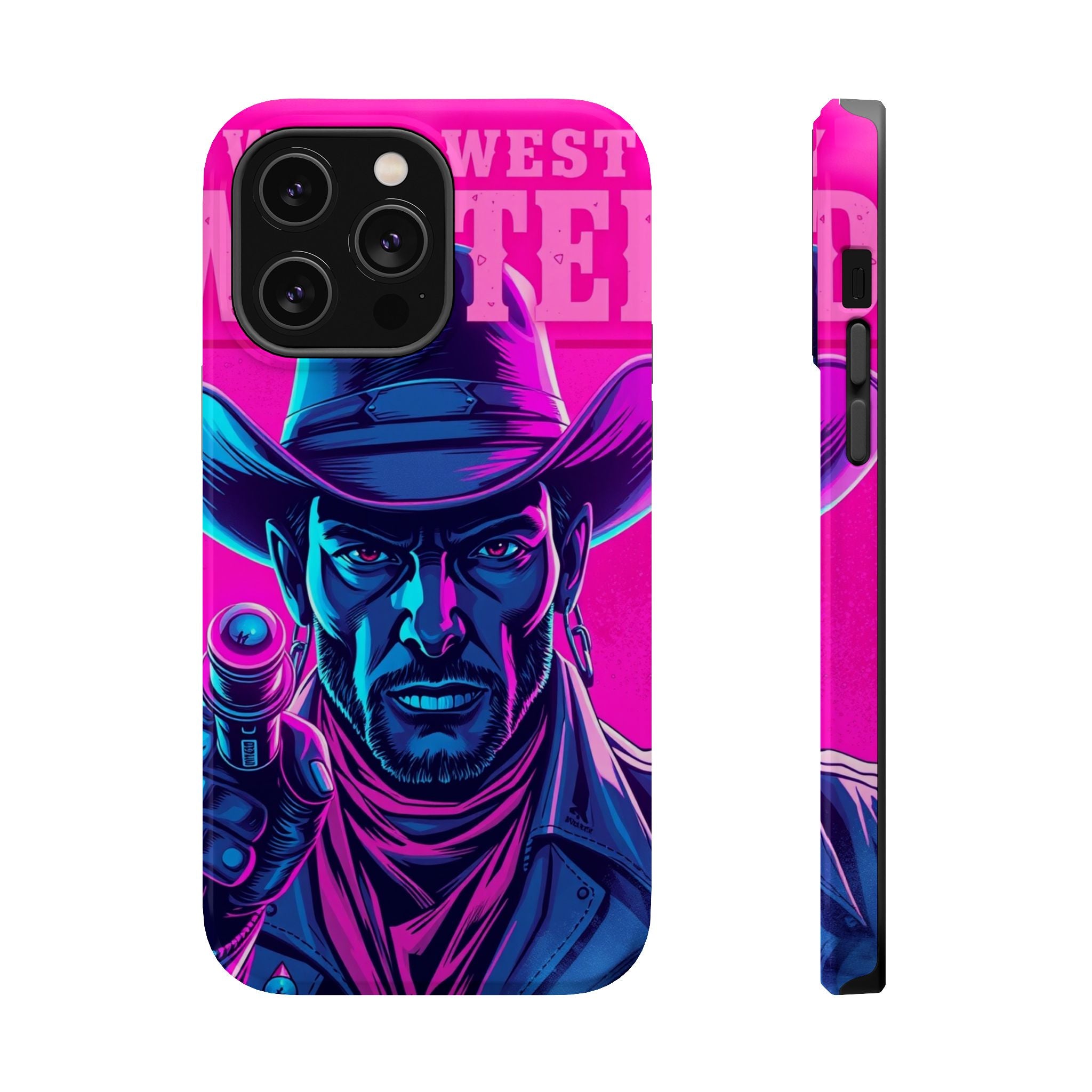 iPhone Wild West Wanted Neon Cyberpunk Slim Everyday Designer Case · iPhone Case