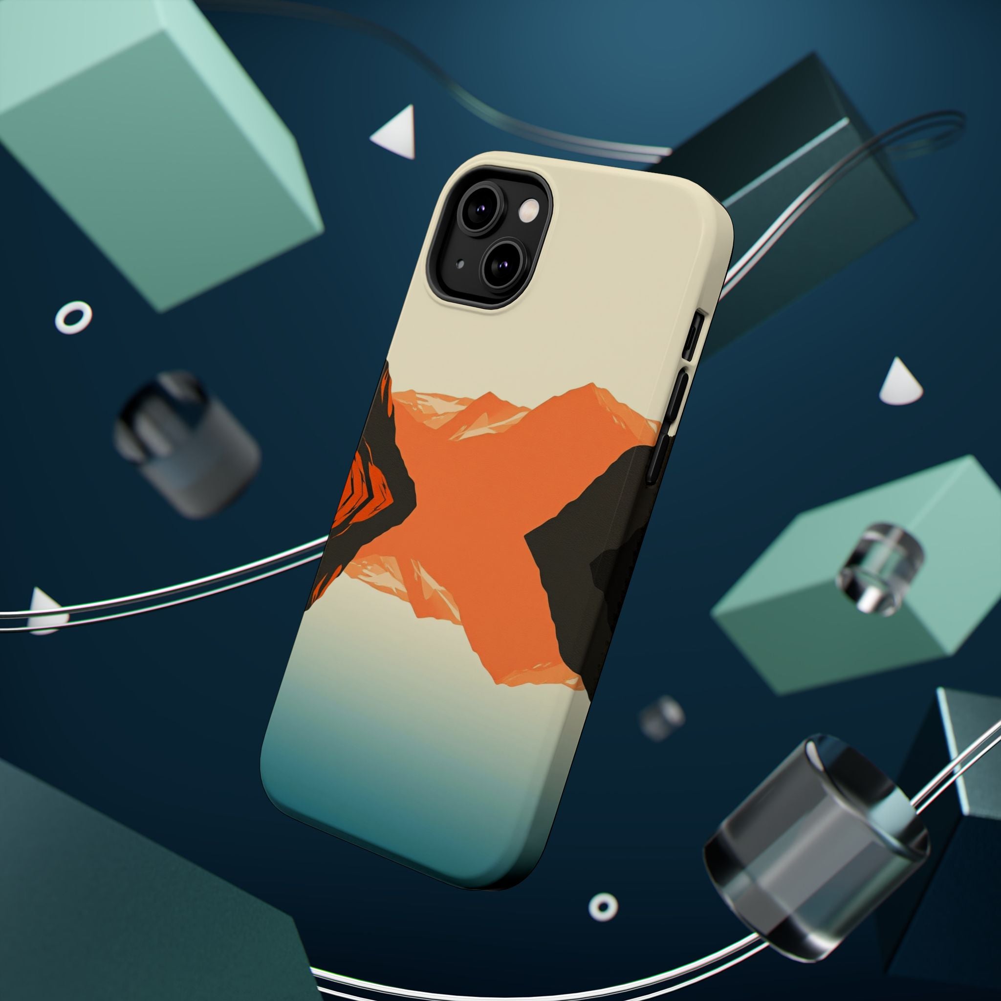 iPhone Burnt Orange And Sand Fjord Reflection Slim iPhone Everyday · iPhone Case