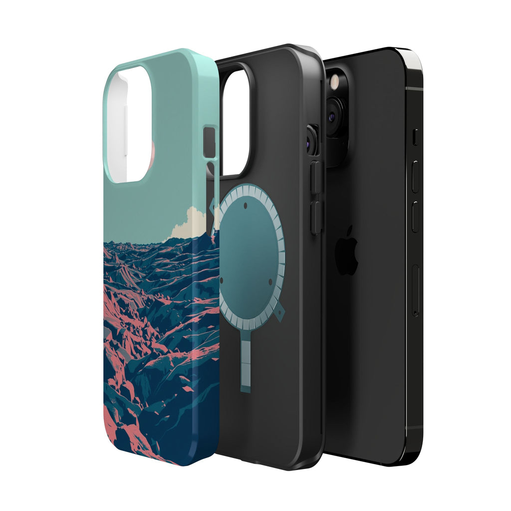 iPhone Mint And Blush Lava Field Bold Modern Everyday Snap Case · iPhone Case